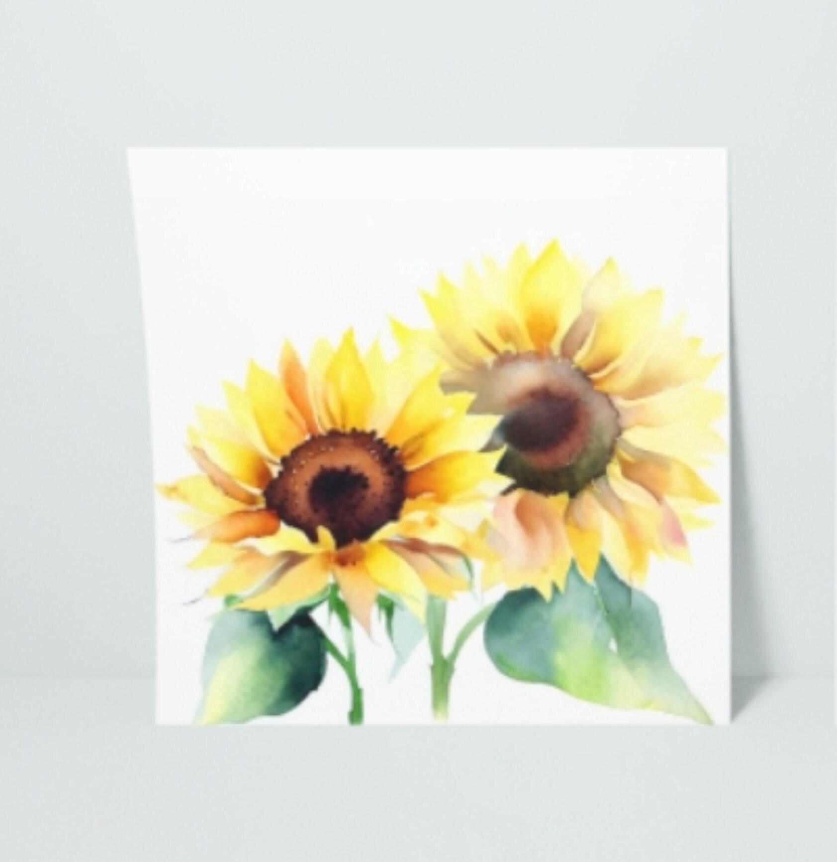 Sunflowers - Single Card or Bulk 10 Pack of Greeting Cards
