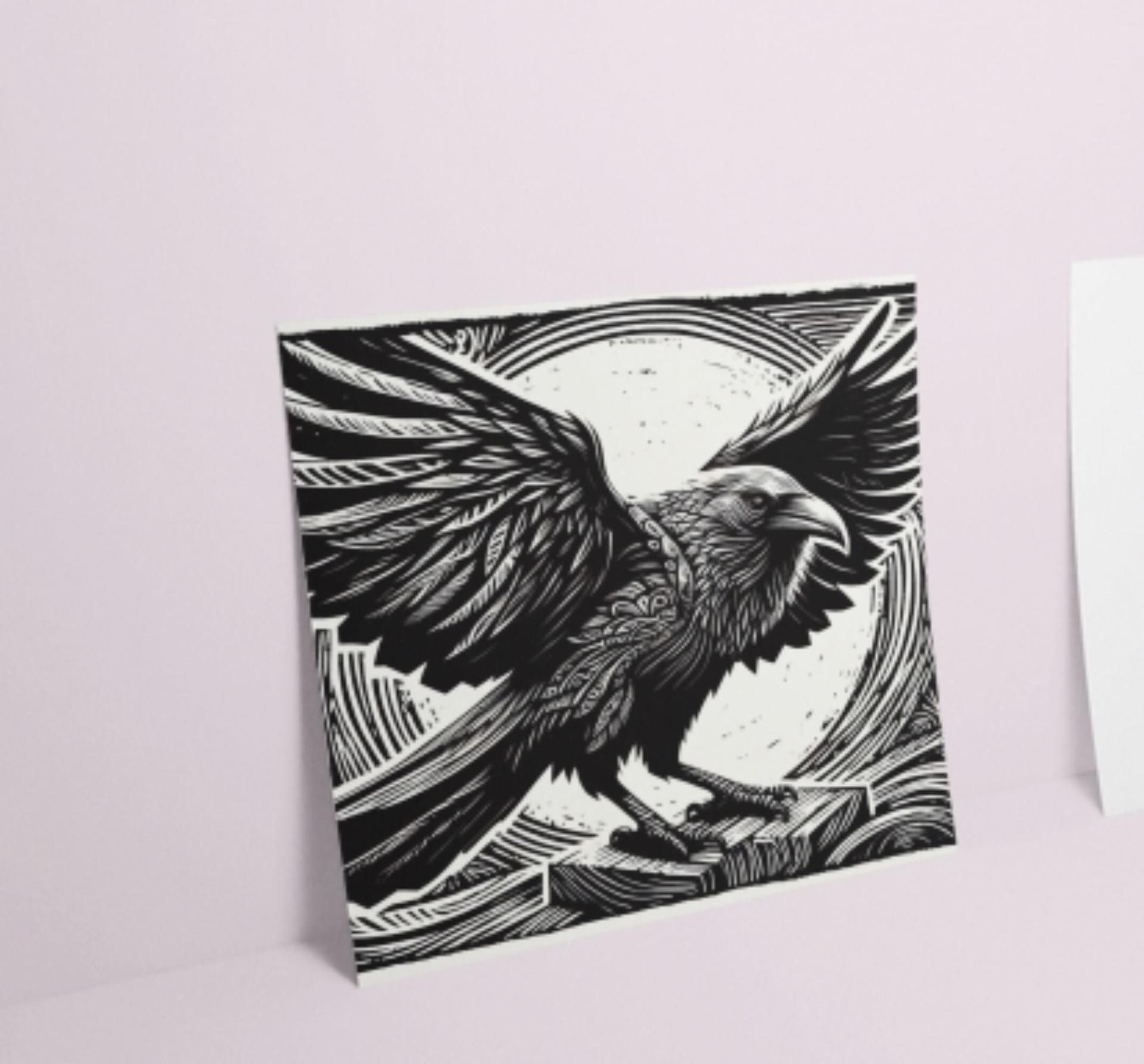 Raven - Large Cards, Notecards, Birthday, Invites