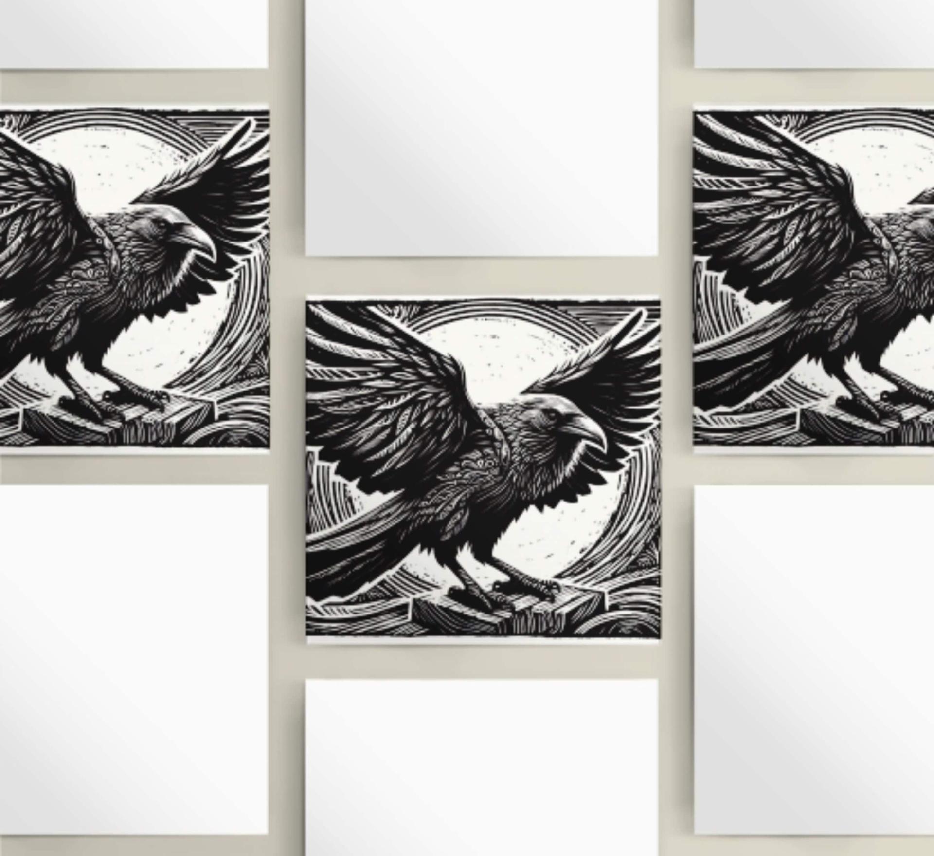 Raven - Large Cards, Notecards, Birthday, Invites