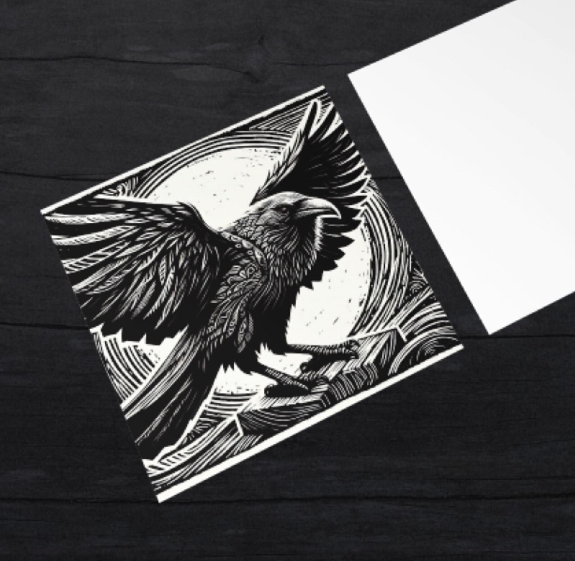 Raven - Large Cards, Notecards, Birthday, Invites