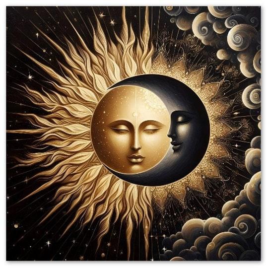 Sun and Moon - Greeting Cards