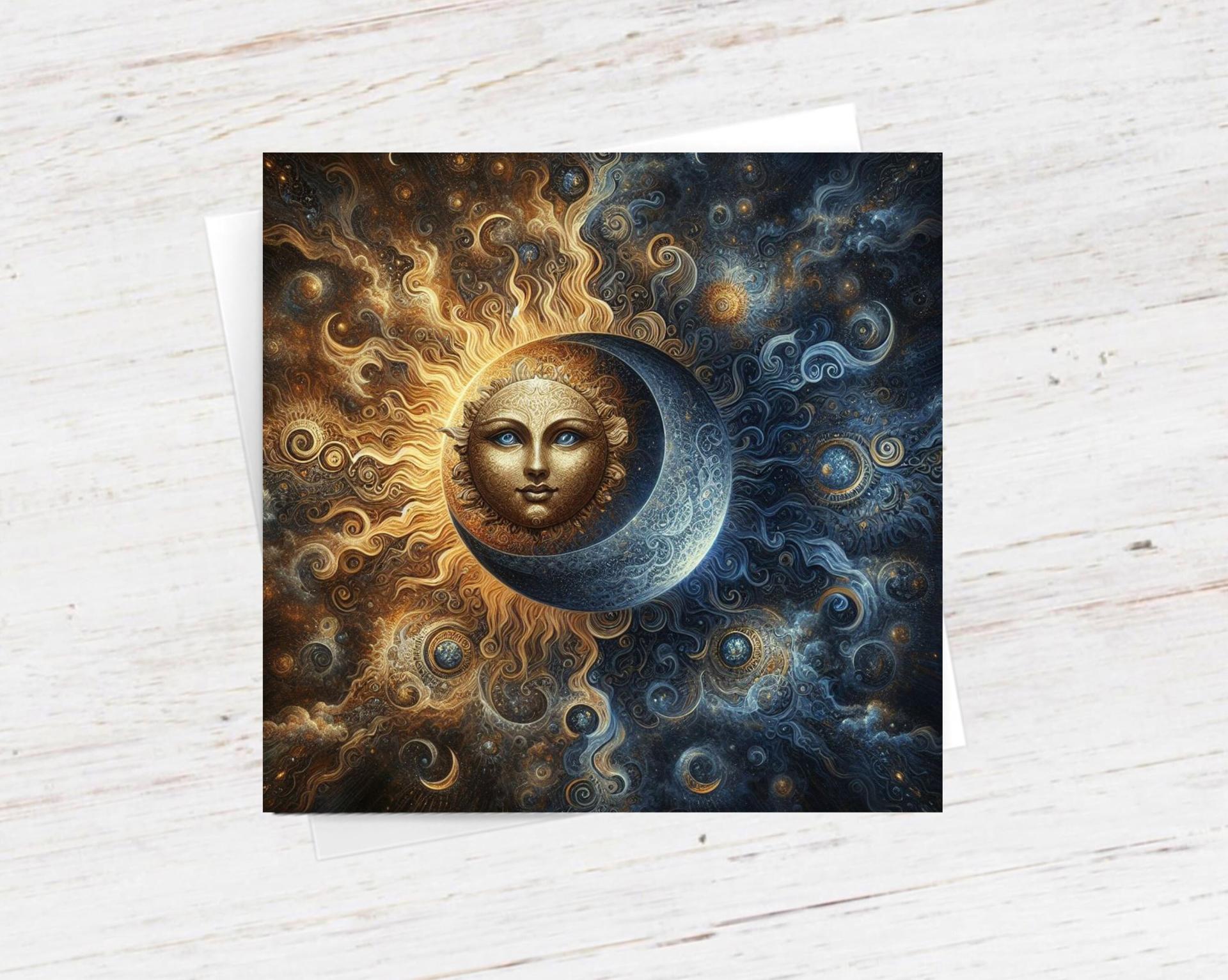 Sun and Moon - Greeting Cards