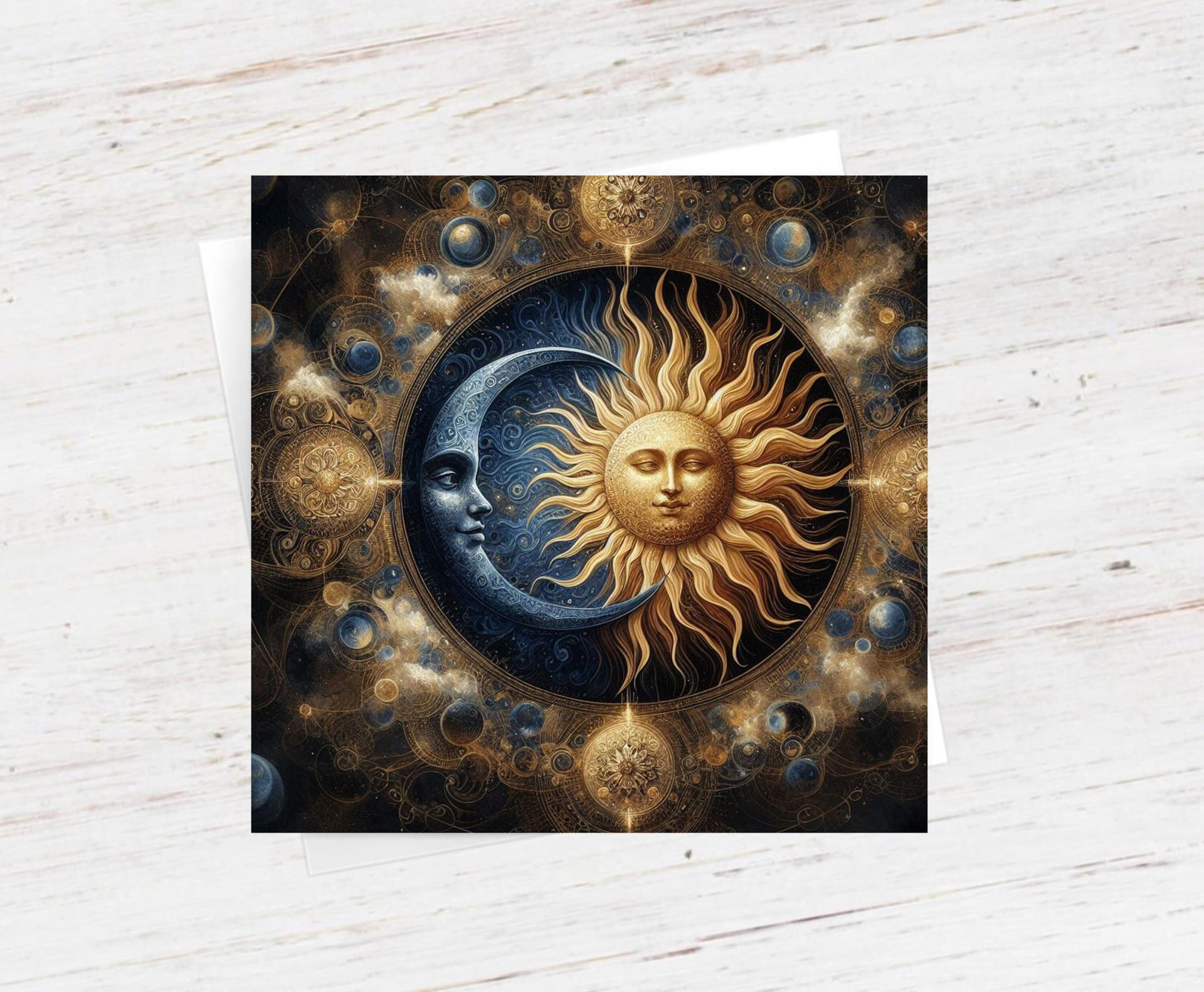 Sun and Moon - Greeting Cards