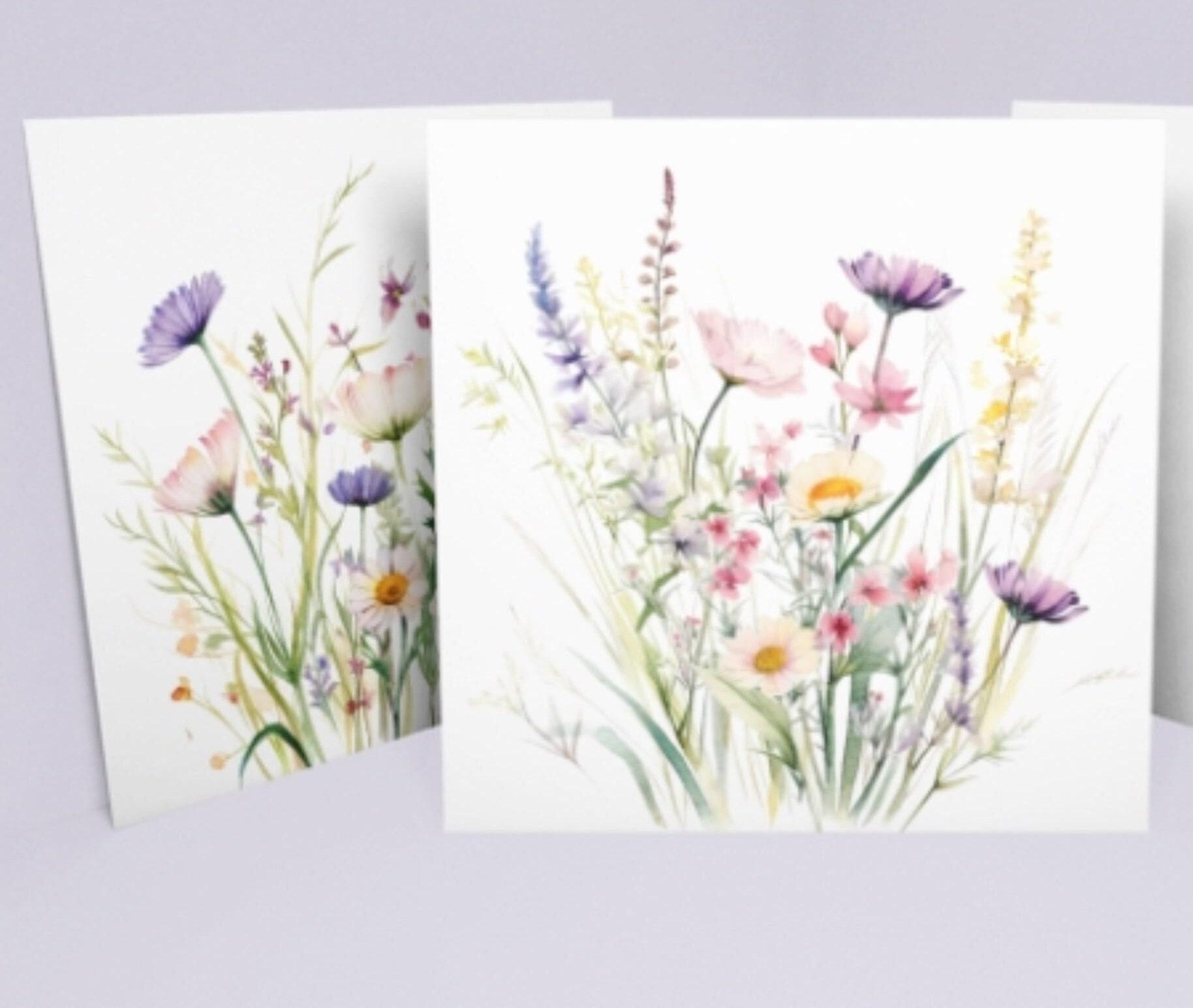 Set of Floral Gift Cards, 3 Designs, Bulk Pack of Cards