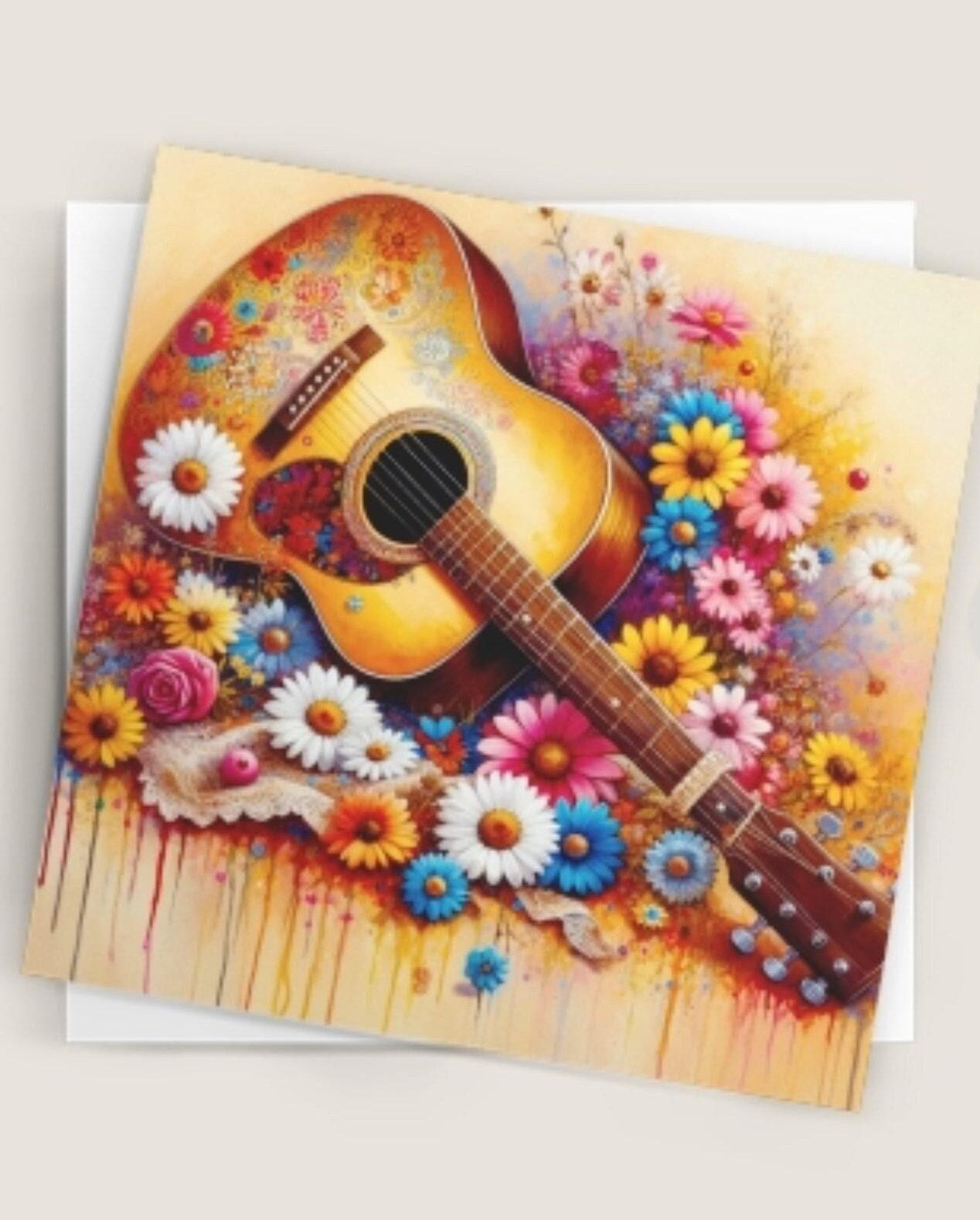 Matched Set of 3 - Greeting Cards, Guitar Bulk Pack of Cards