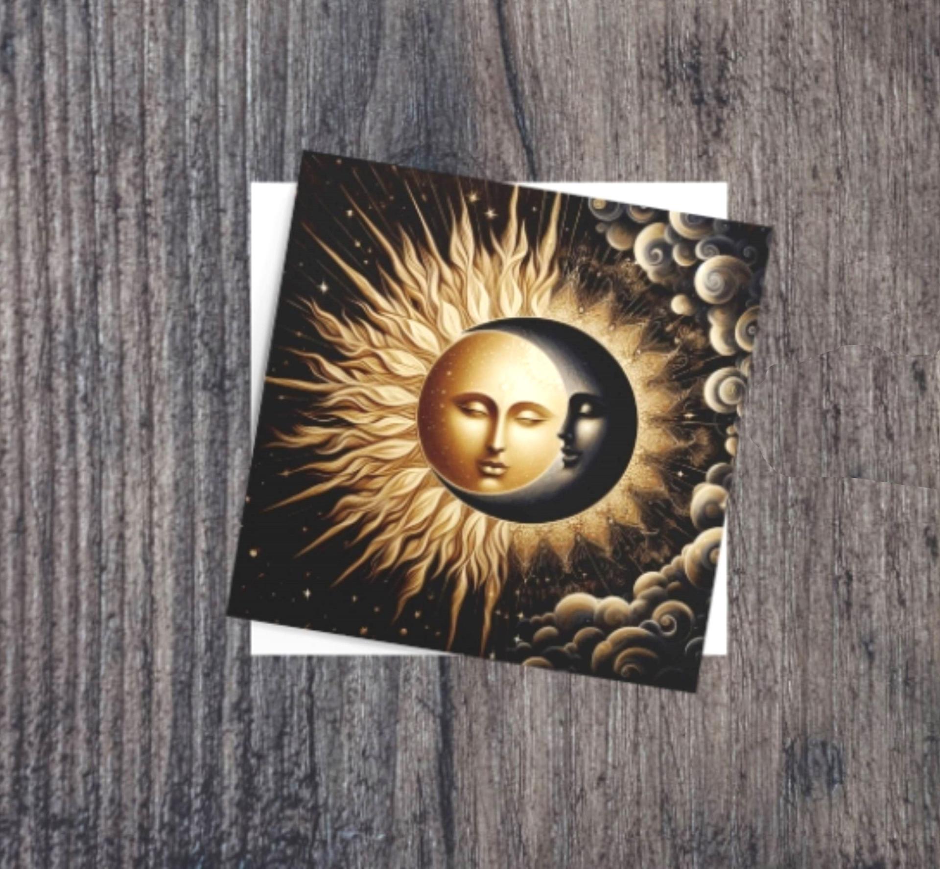 Sun and Moon - Greeting Cards