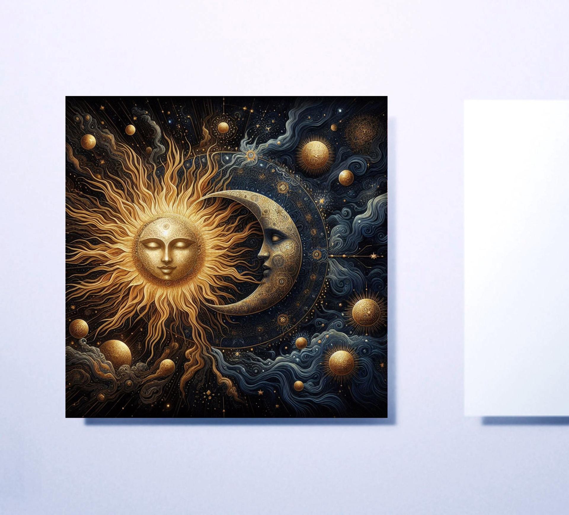 Sun and Moon - Greeting Cards