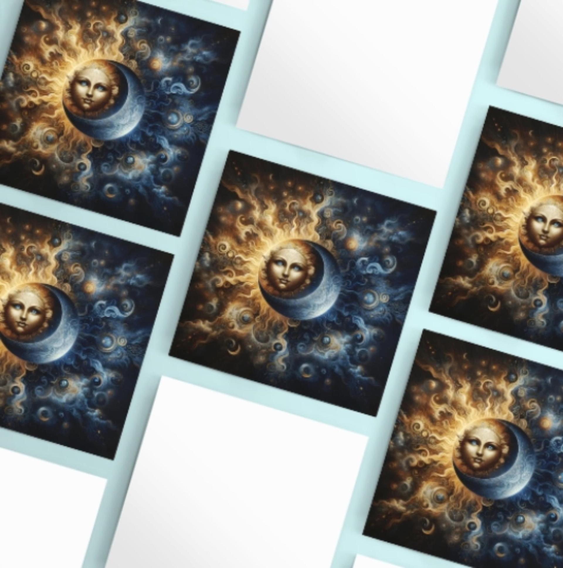 Sun and Moon - Greeting Cards
