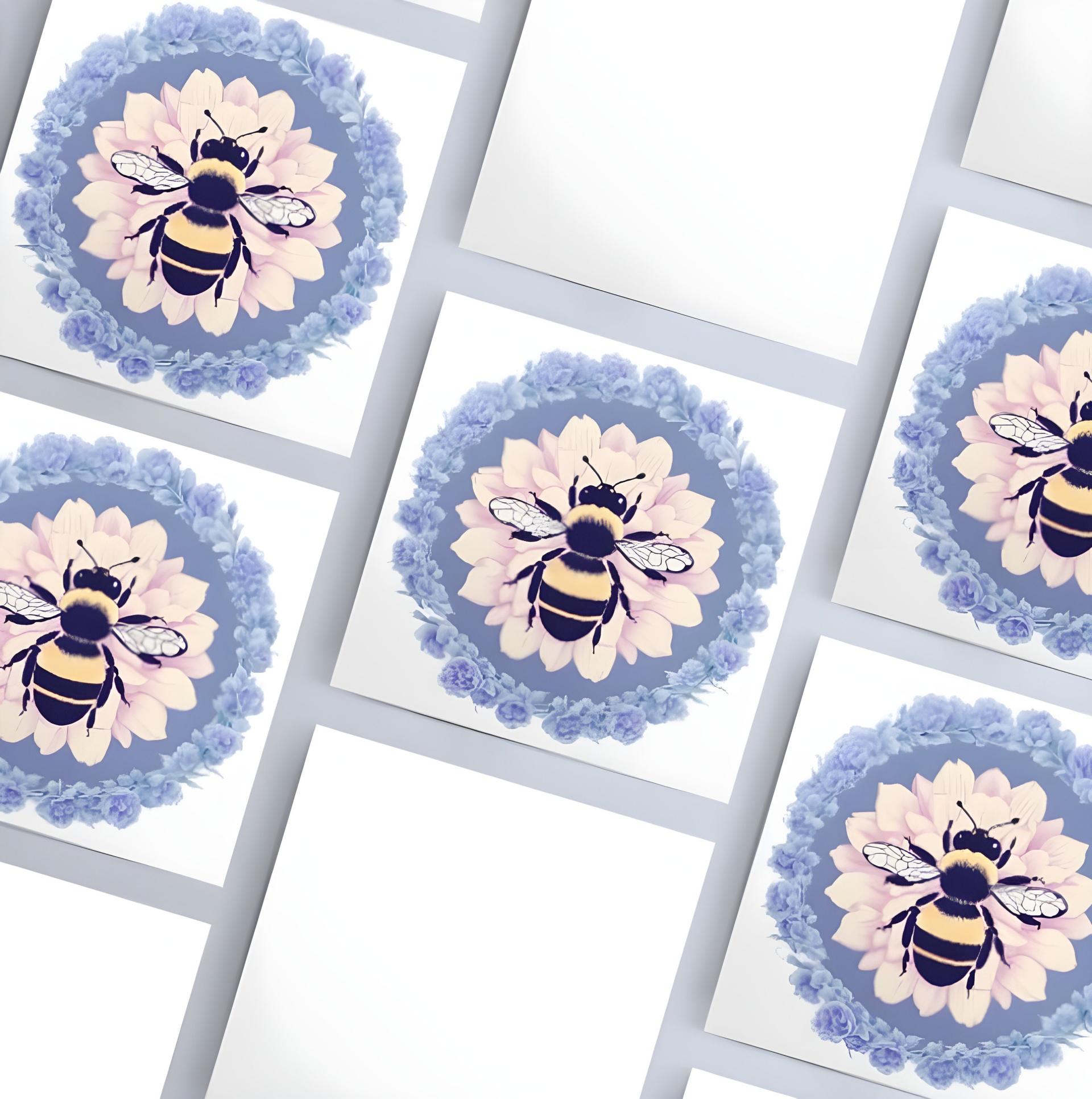 Bumble Bee Cards, Large Note Card, Invites, Birthday, Money Card