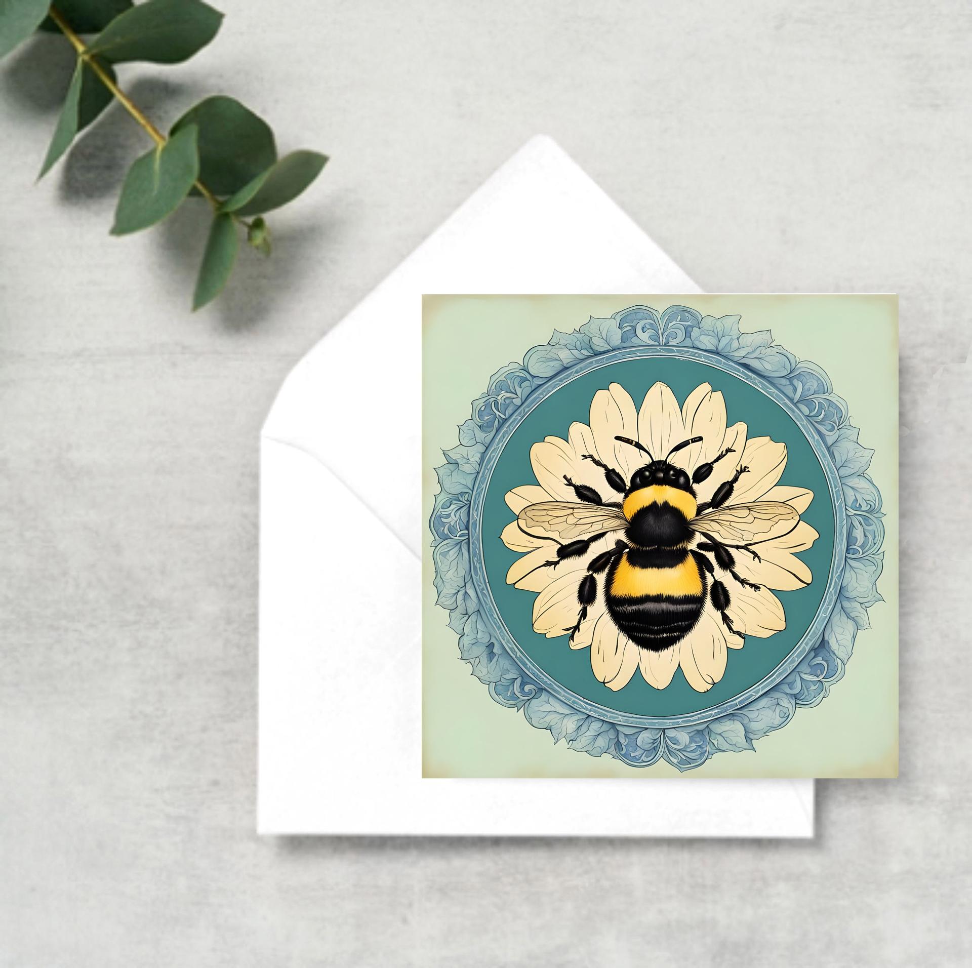 Bumble Bee Cards, Large Note Card, Invites, Birthday, Money Card
