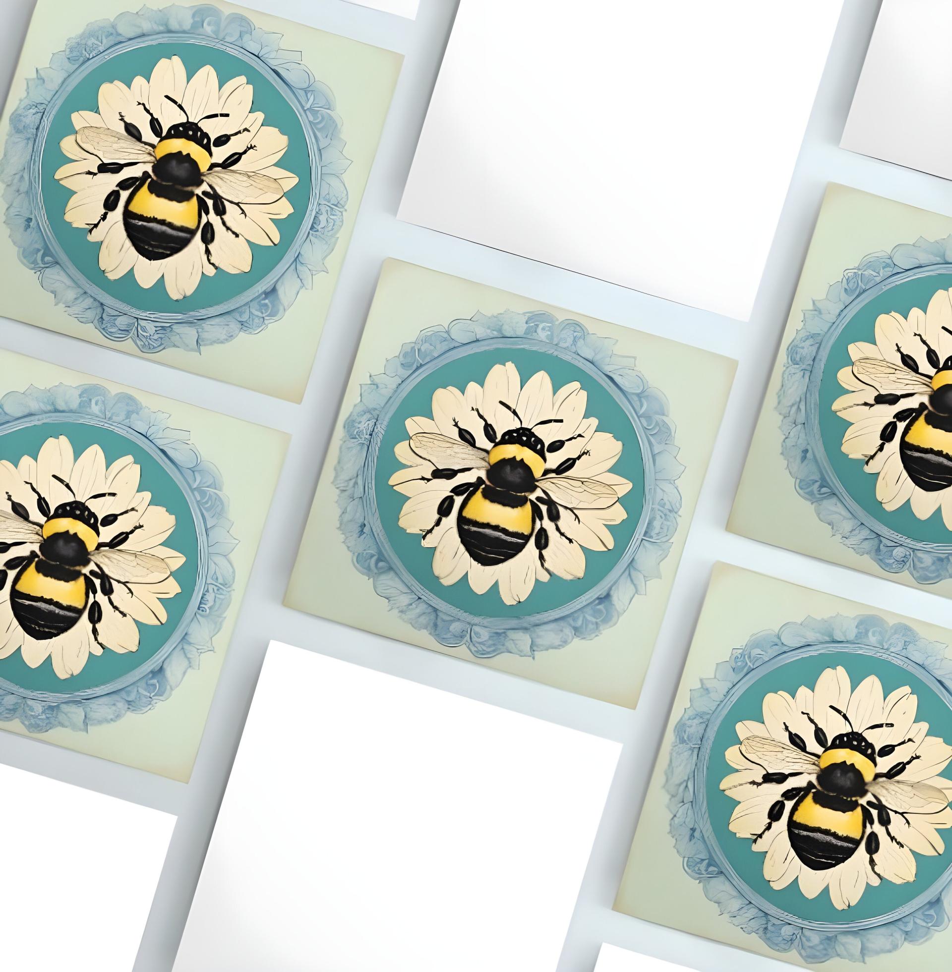 Bumble Bee Cards, Large Note Card, Invites, Birthday, Money Card