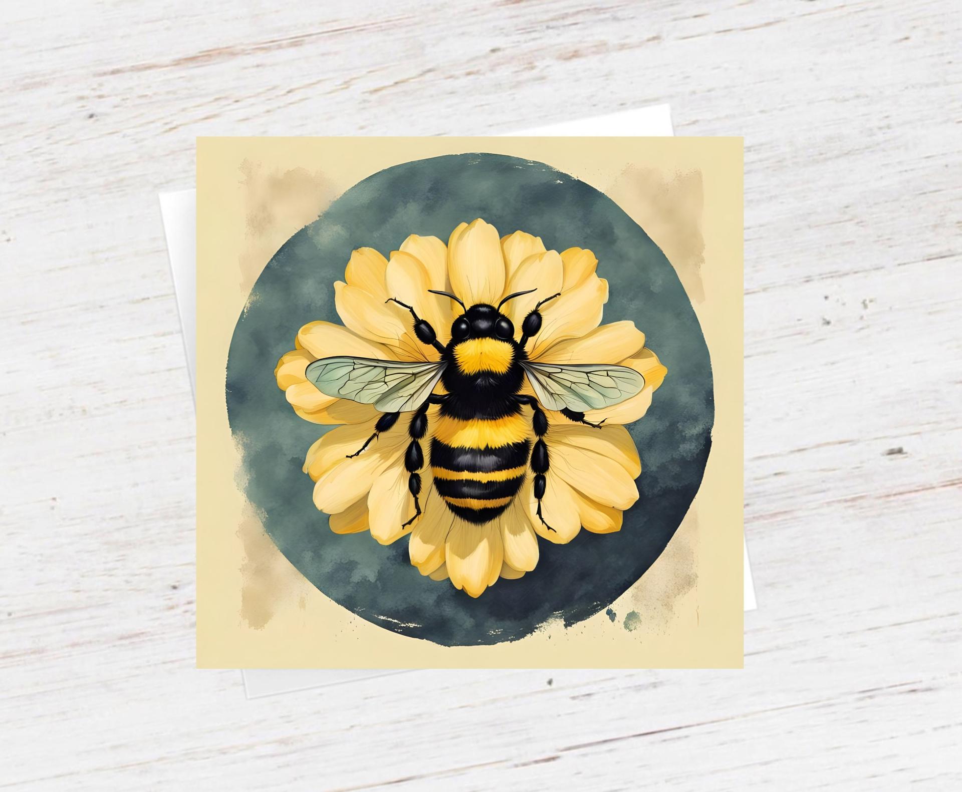 Bumble Bee Cards, Large Note Card, Invites, Birthday, Money Card