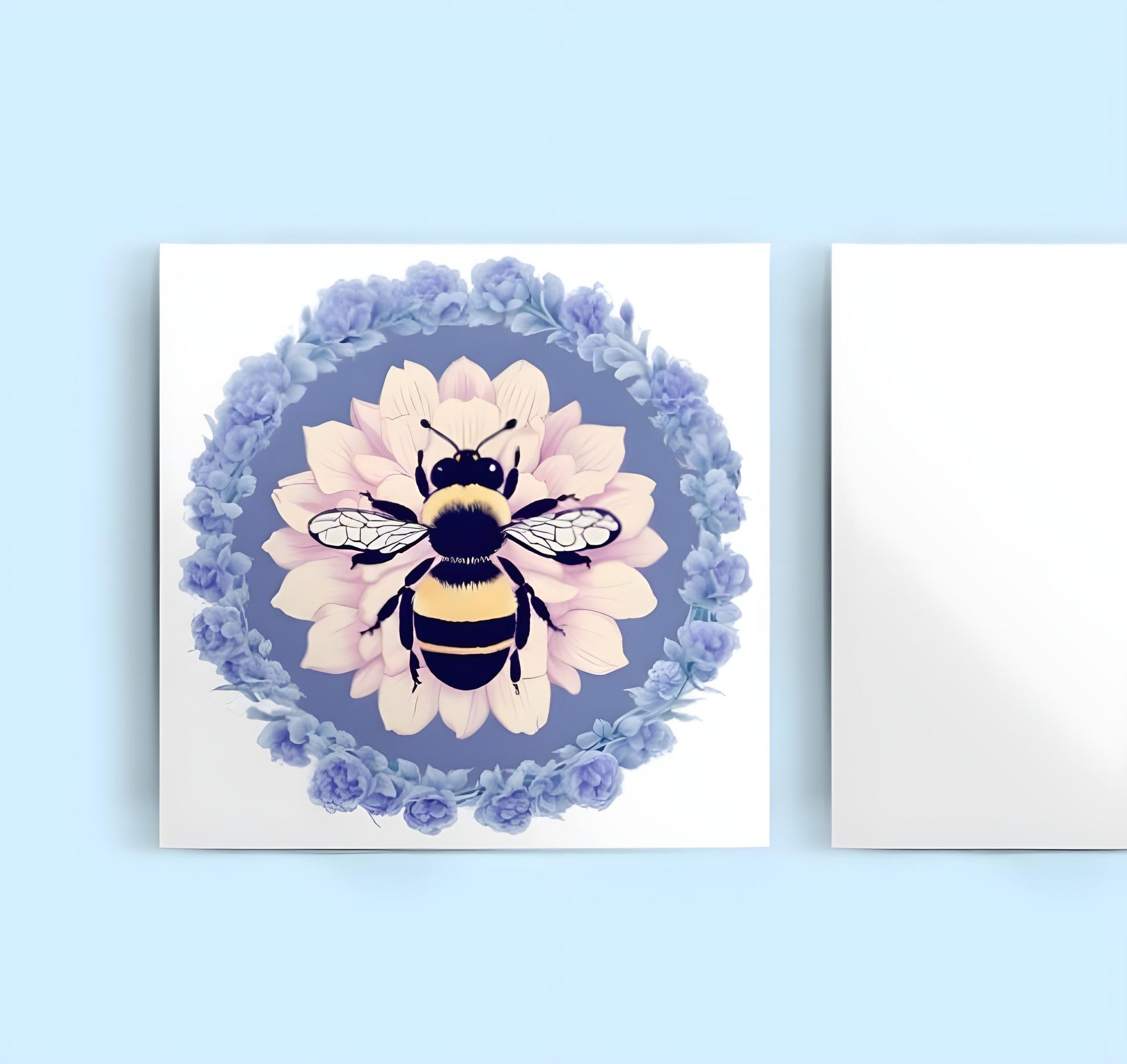 Bumble Bee Cards, Large Note Card, Invites, Birthday, Money Card