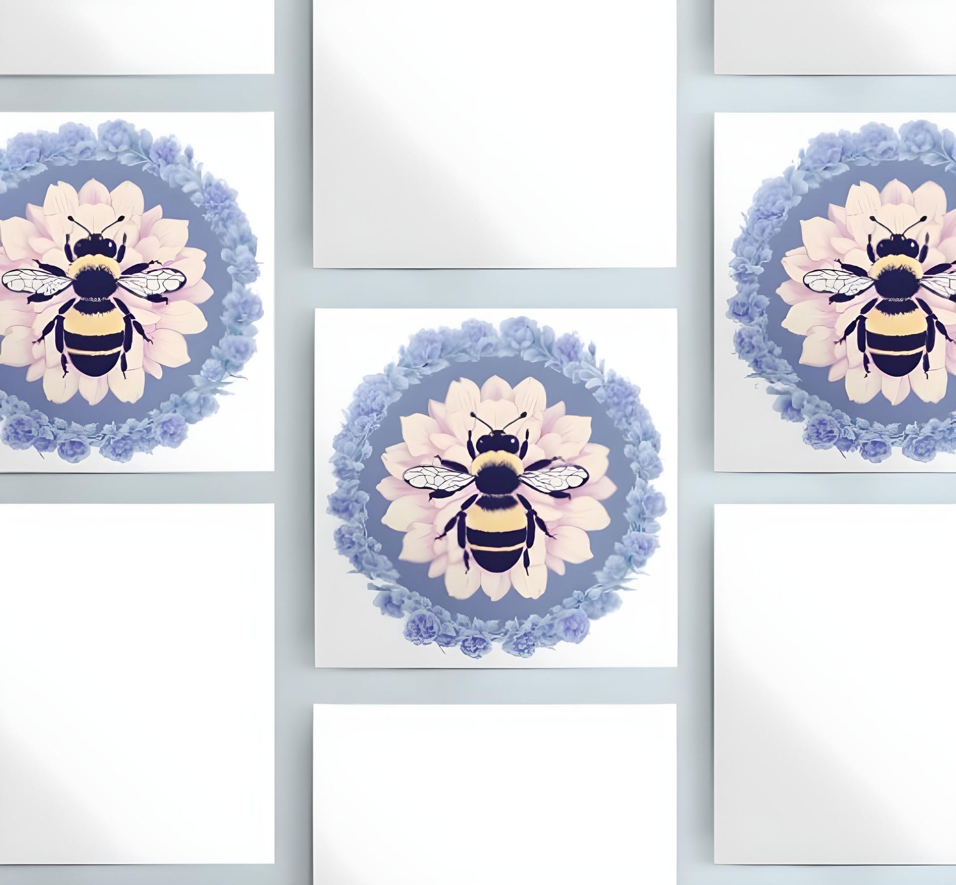 Bumble Bee Cards, Large Note Card, Invites, Birthday, Money Card