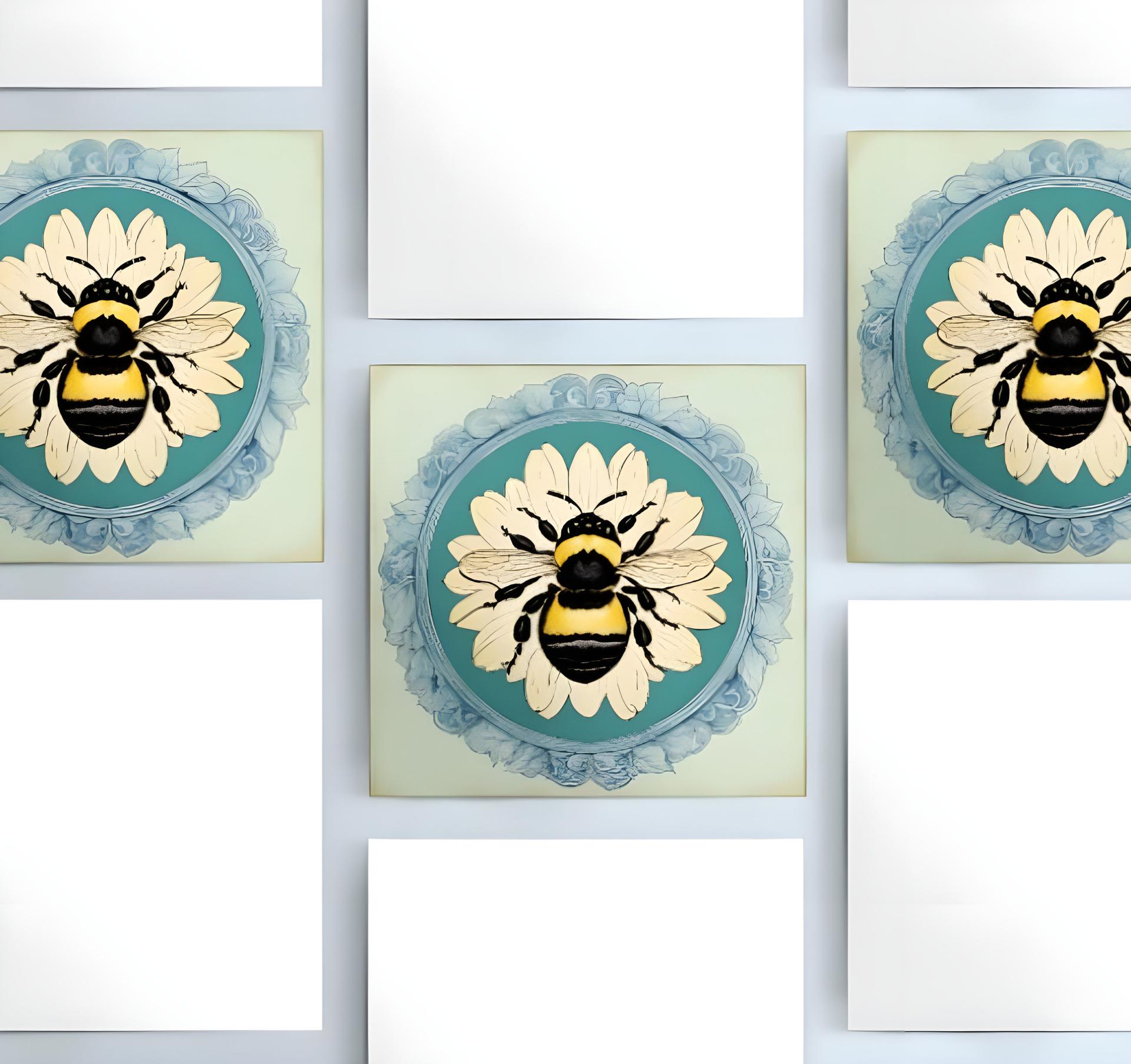 Bumble Bee Cards, Large Note Card, Invites, Birthday, Money Card