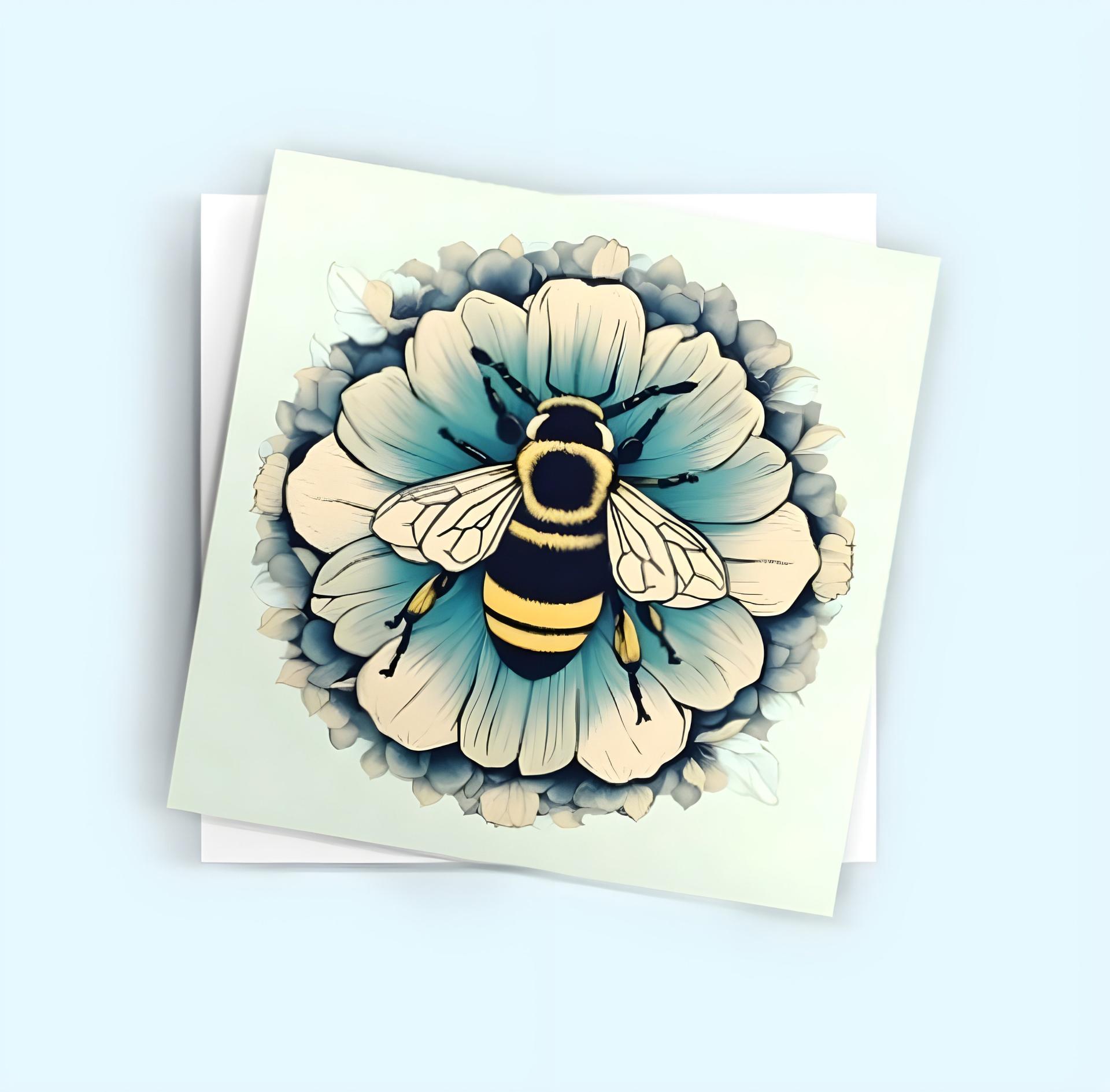 Bumble Bee Cards, Large Note Card, Invites, Birthday, Money Card