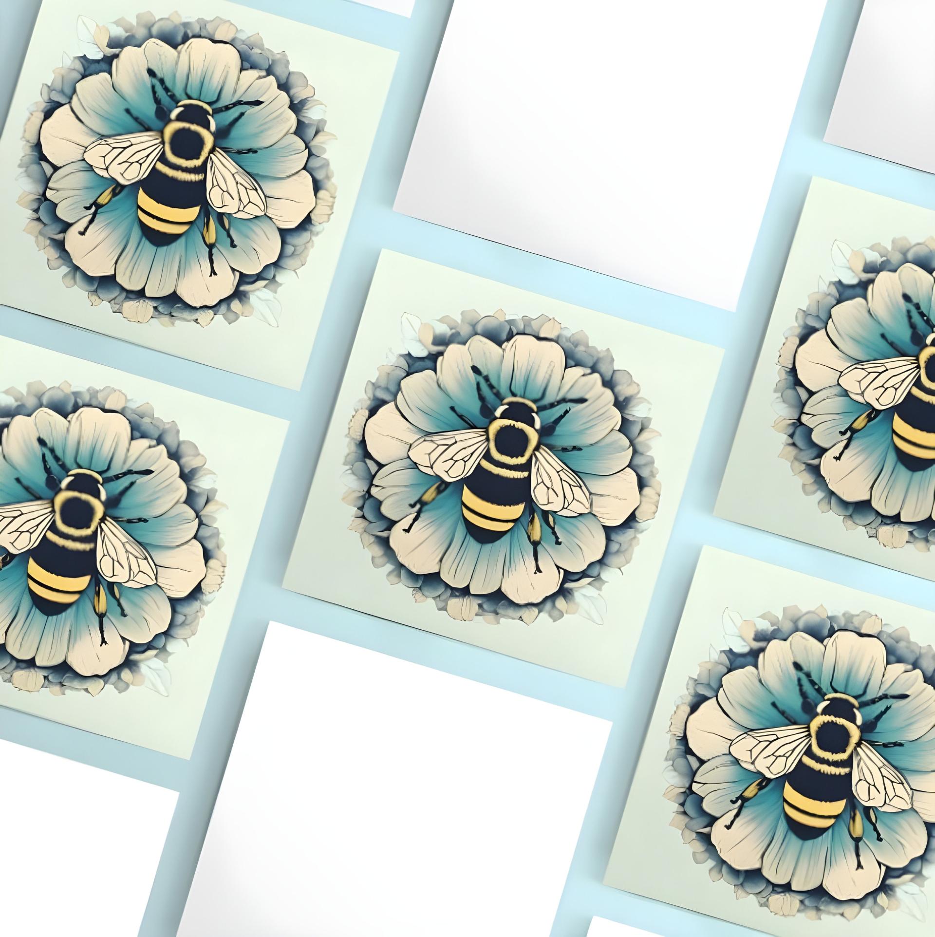 Bumble Bee Cards, Large Note Card, Invites, Birthday, Money Card