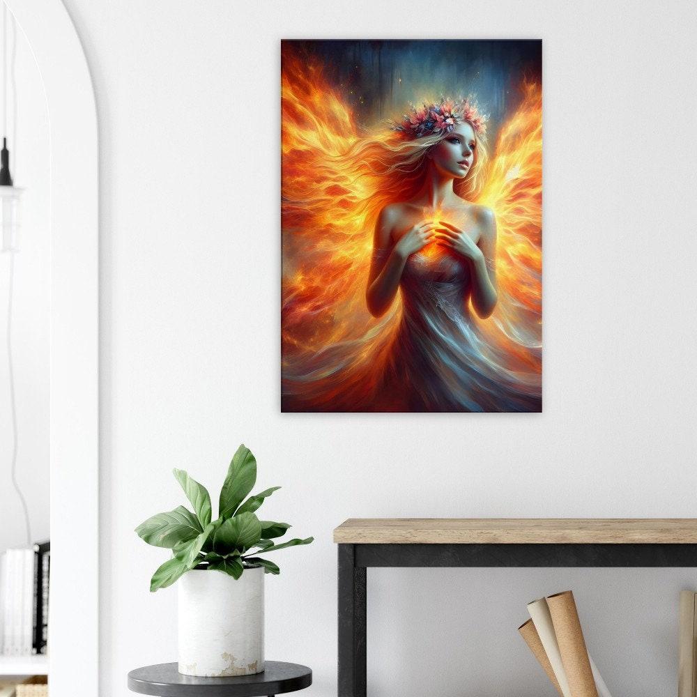 Print on Canvas, Fire Fairy, Ready to Hang
