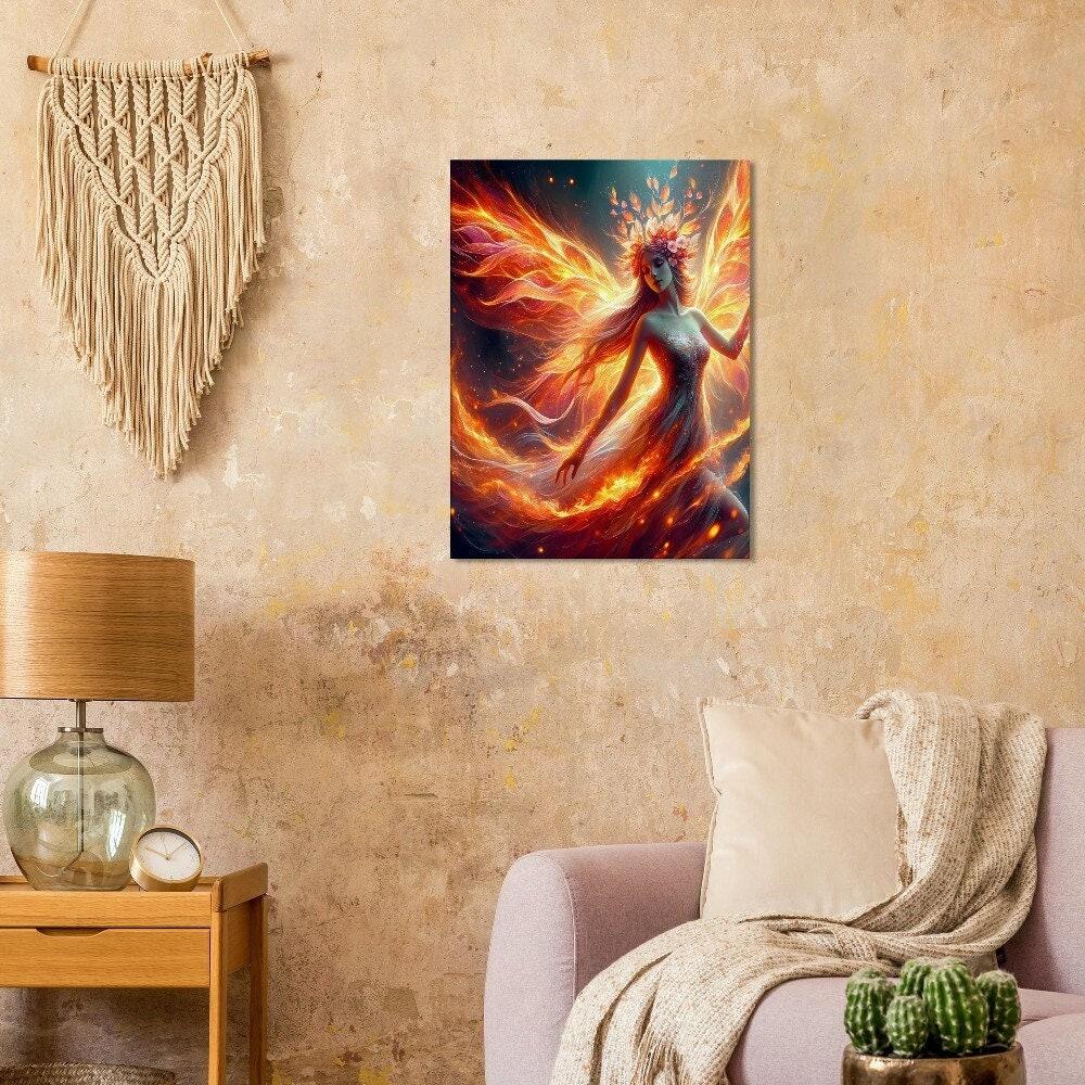 Print on Canvas, Fire Fairy, Ready to Hang