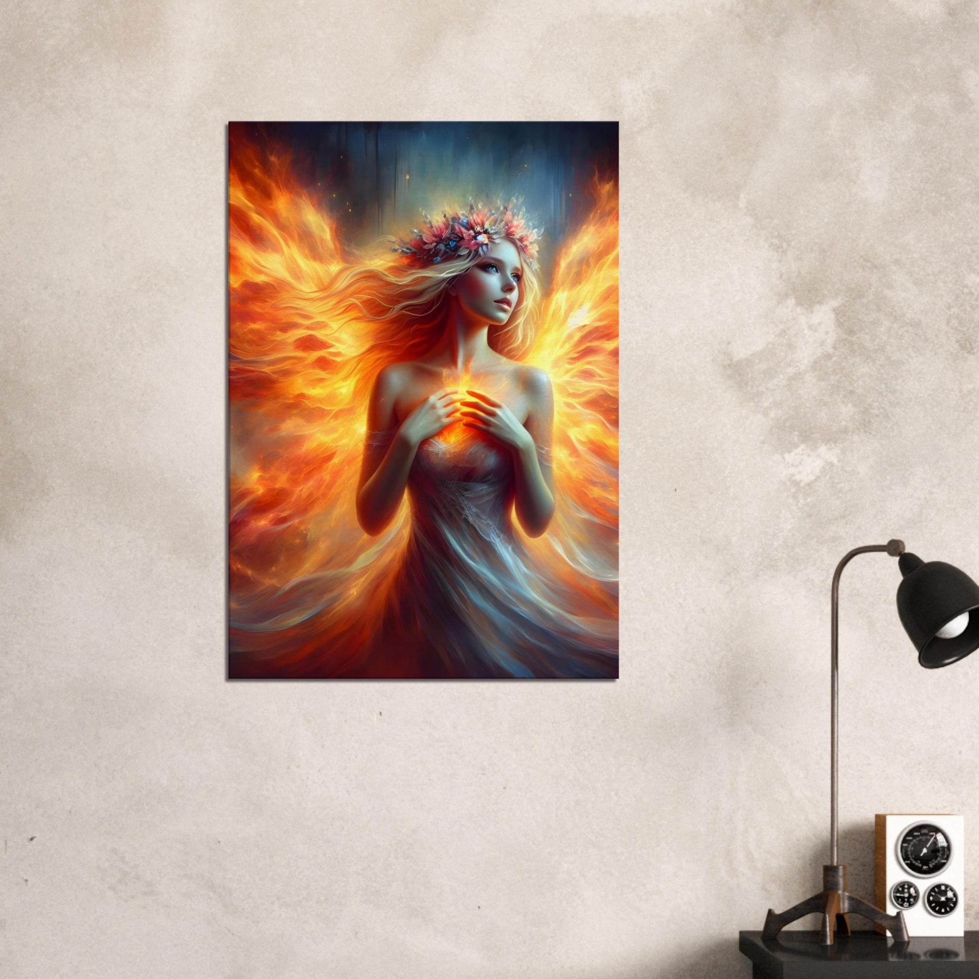 Print on Canvas, Fire Fairy, Ready to Hang