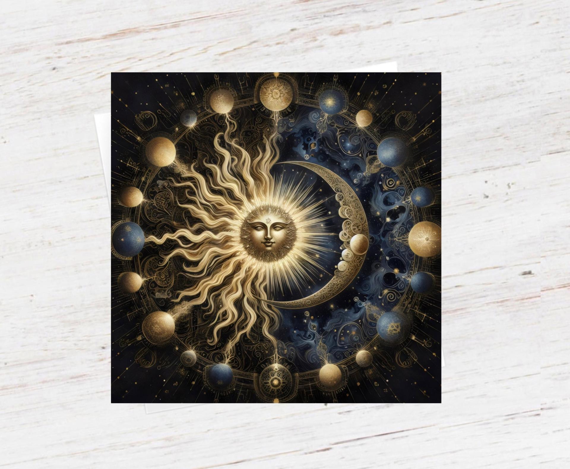 Sun and Moon - Greeting Cards