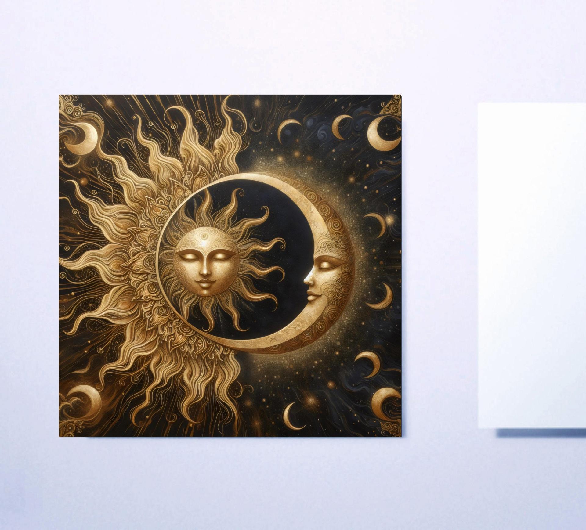 Set of 3 Designs, Sun and Moon Greeting Cards, Bulk Pack of Cards