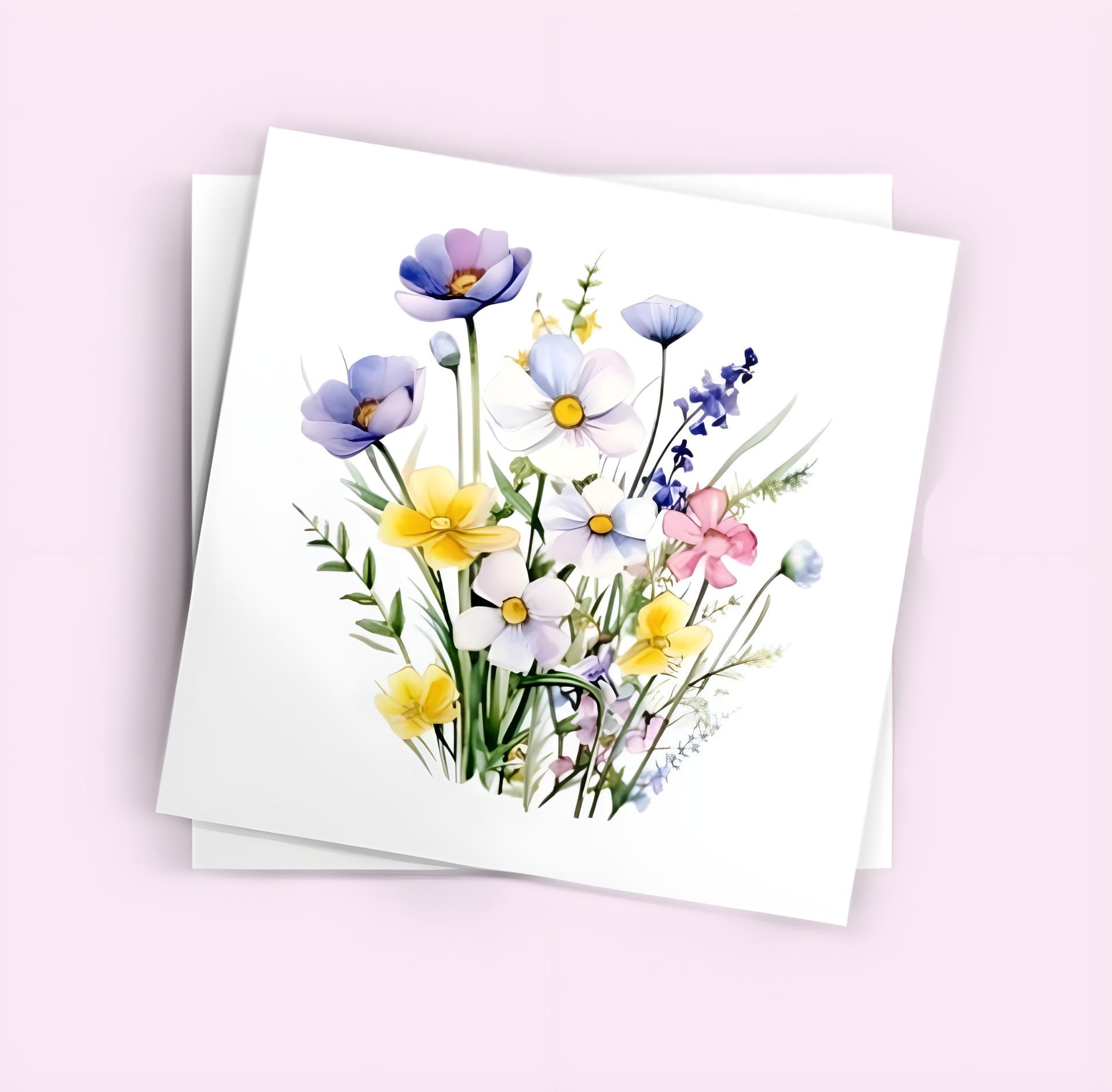 Set of Wildflower Gift Cards, 3 Designs, Bulk Pack of Cards