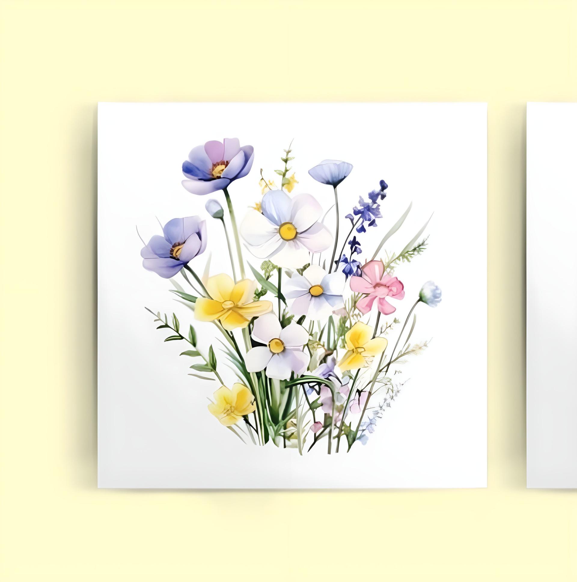 Set of Wildflower Gift Cards, 3 Designs, Bulk Pack of Cards