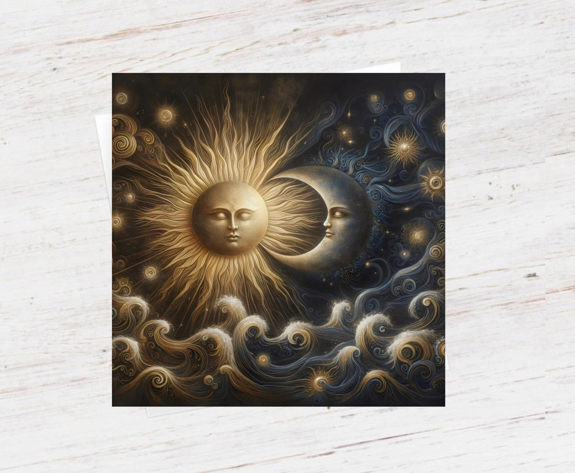 Sun and Moon - Greeting Cards
