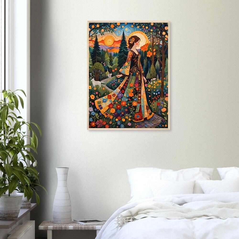 Floral Forest, Unframed or Framed, Print on Paper, Original Art