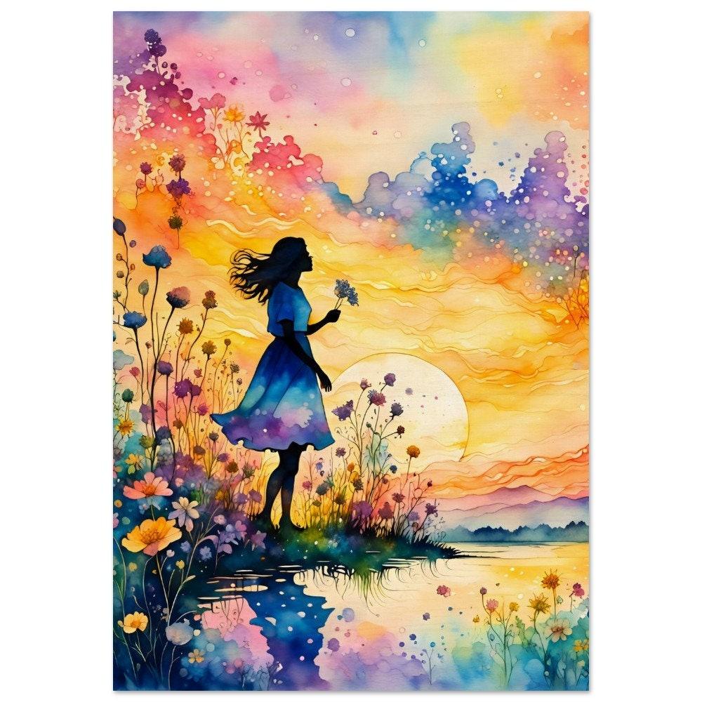 Wood Print, Original Art, Print on Wood, Ready to Hang