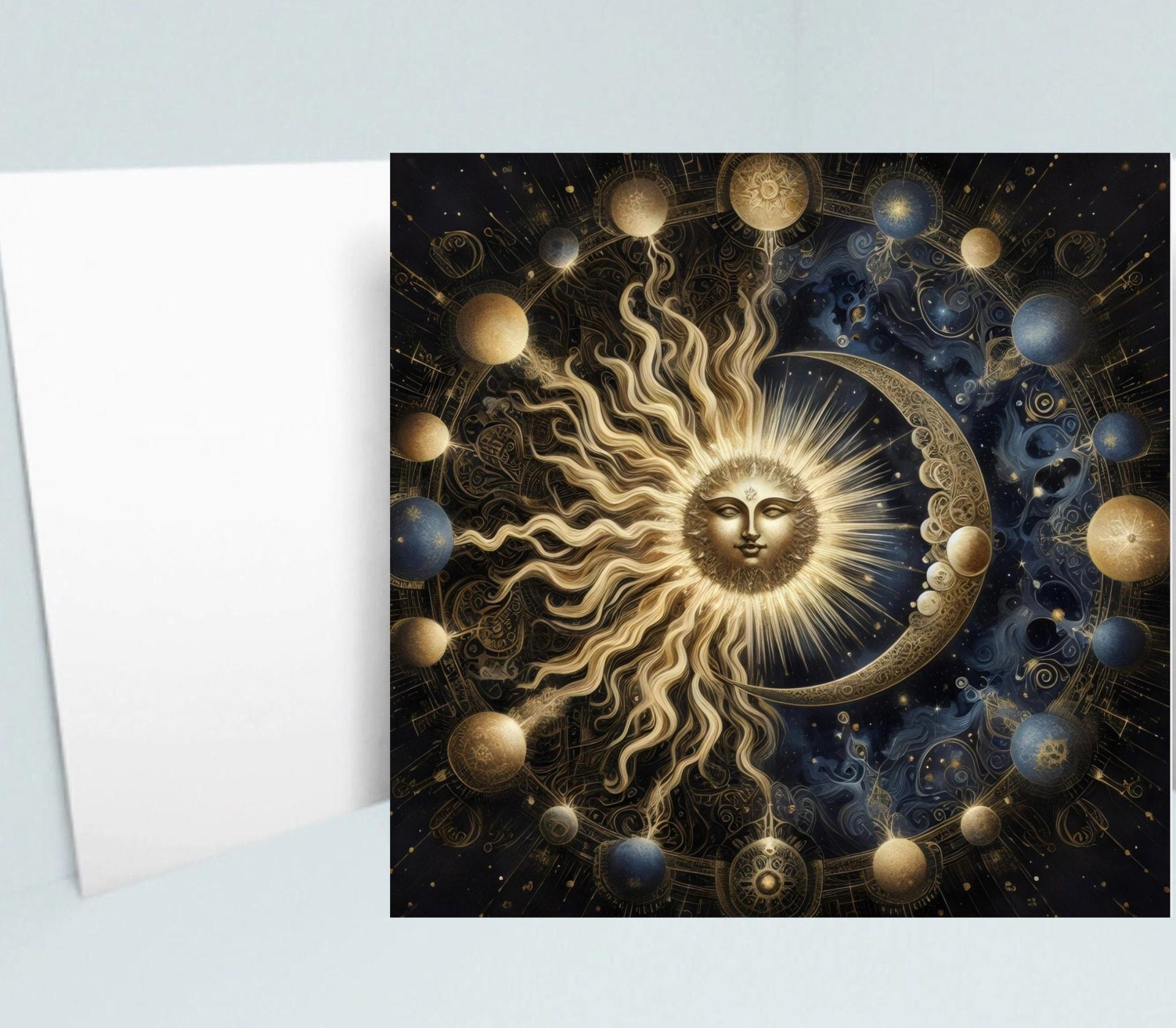 Sun and Moon - Greeting Cards
