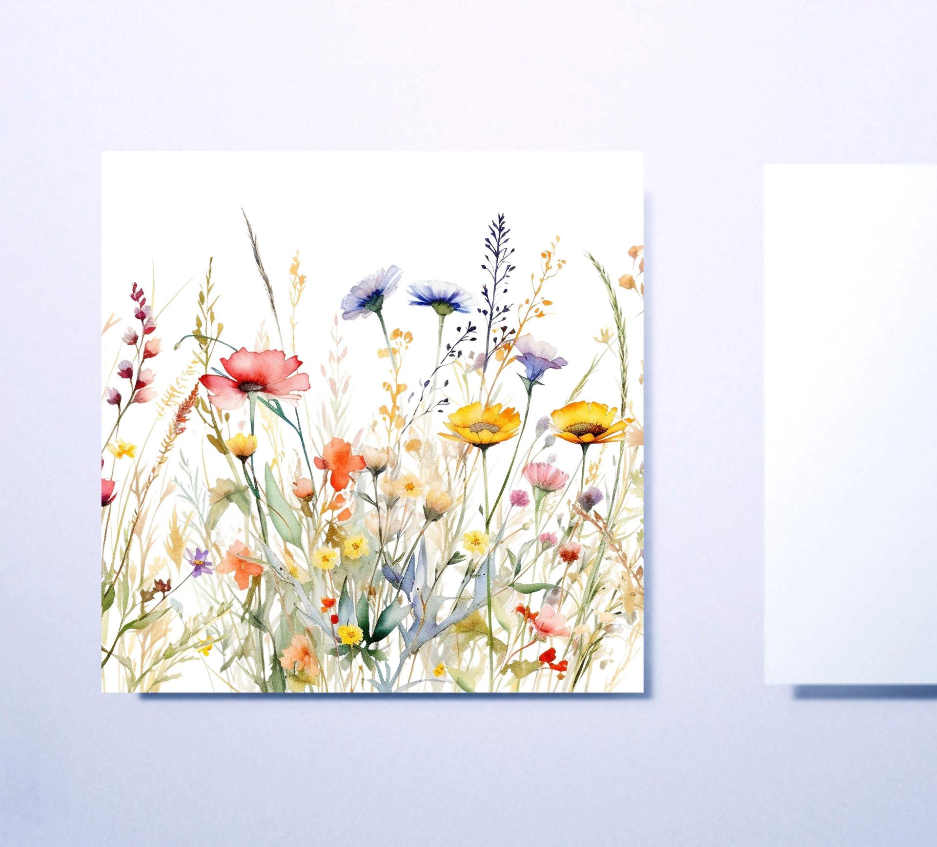 Set of Wildflower Gift Cards, 4 Designs, Bulk Pack of Cards