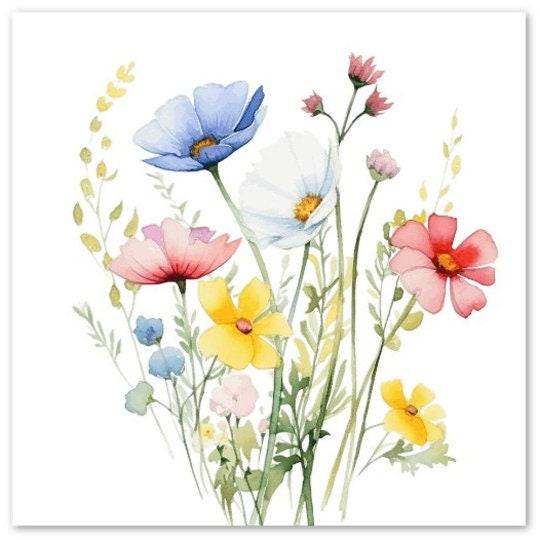 Set of Wildflower Gift Cards, 3 Designs, Bulk Pack of Cards