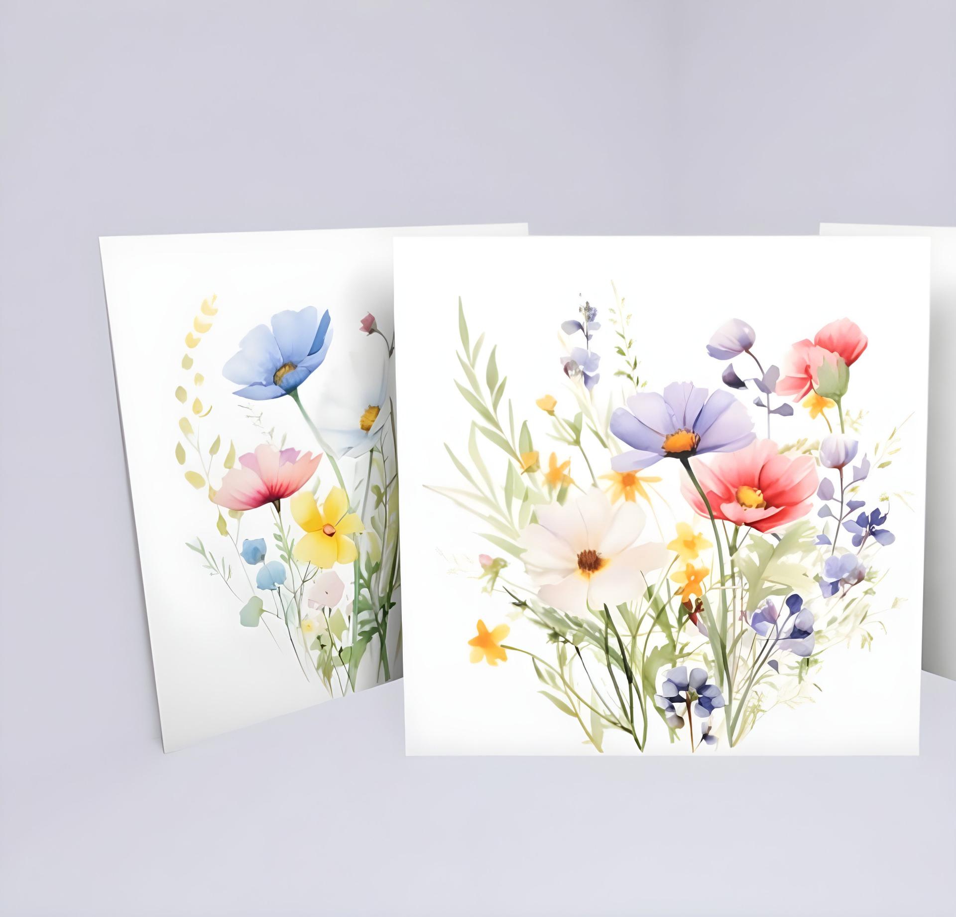 Set of Wildflower Gift Cards, 3 Designs, Bulk Pack of Cards