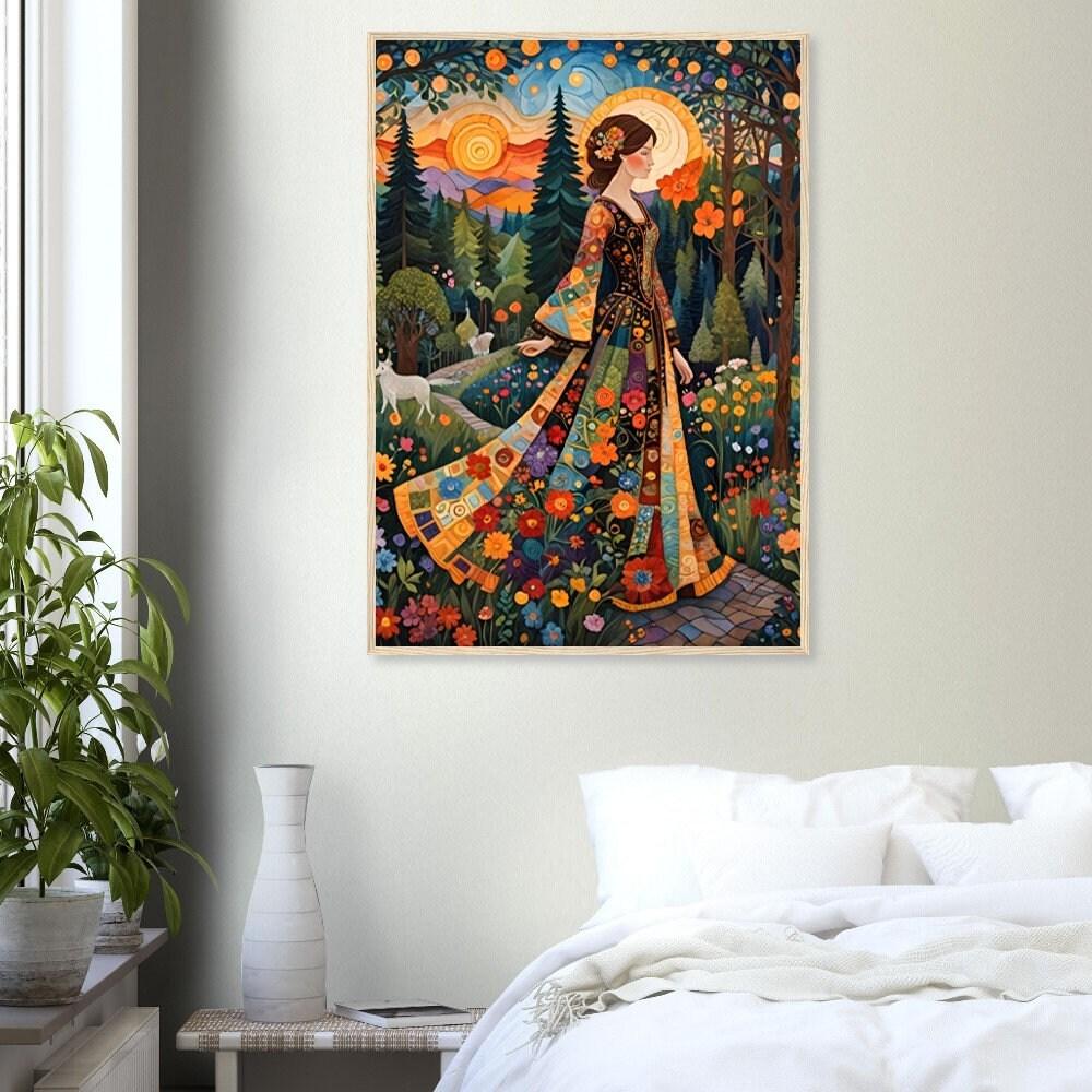 Floral Forest, Unframed or Framed, Print on Paper, Original Art