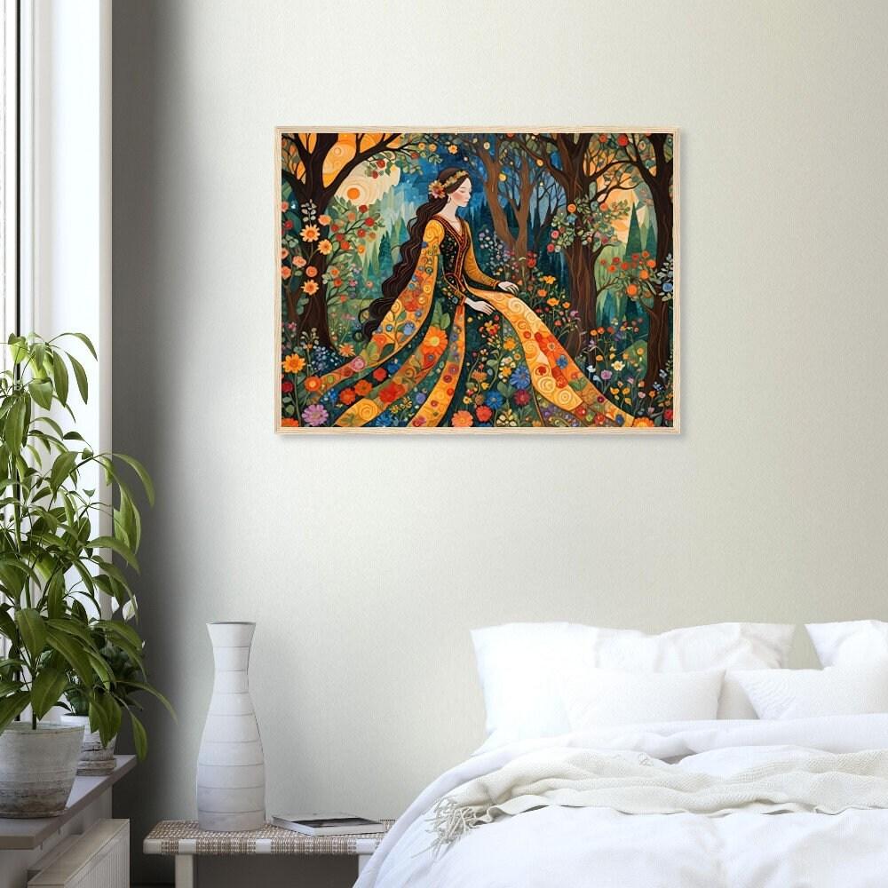 Floral Forest, Original Art, Print on Paper, Framed or Unframed
