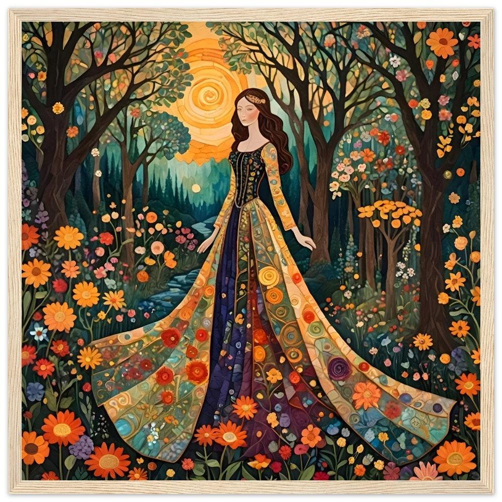Floral Forest, Original Art, Framed or Unframed, Print on Paper