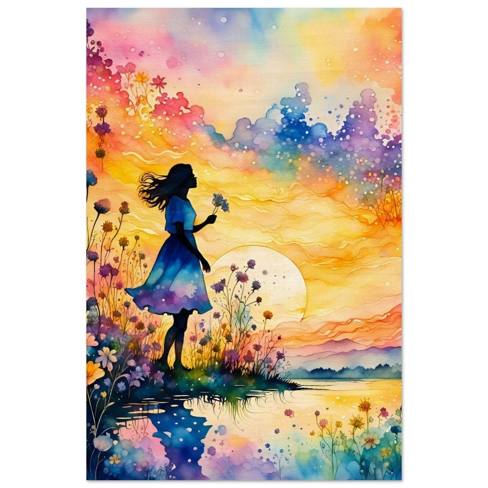 Wood Print, Original Art, Print on Wood, Ready to Hang