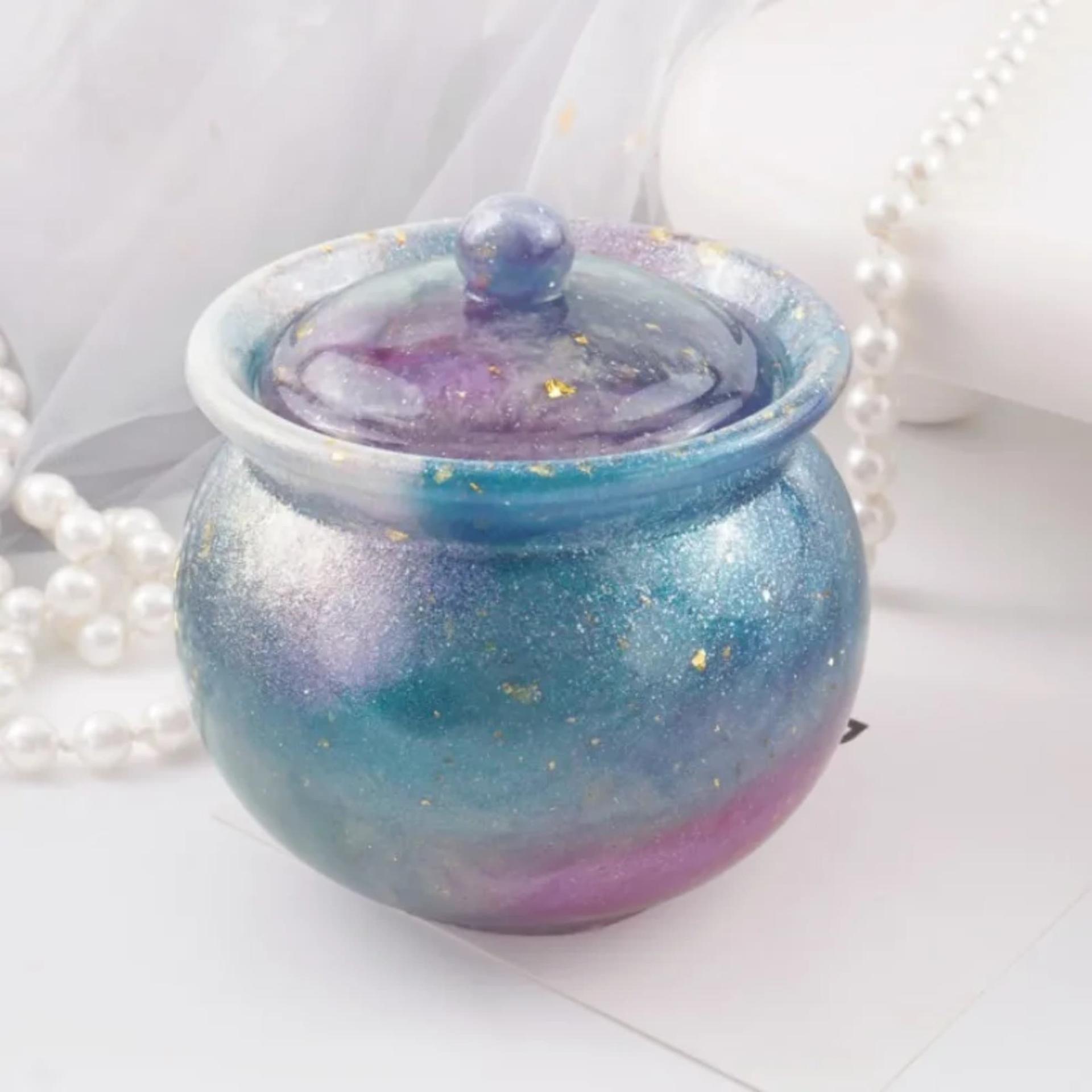 Mold - Jar with Lid Casting Mold - for Epoxy, Clay or other casting medium - Small Stash Jar, Candle Jar, or other uses