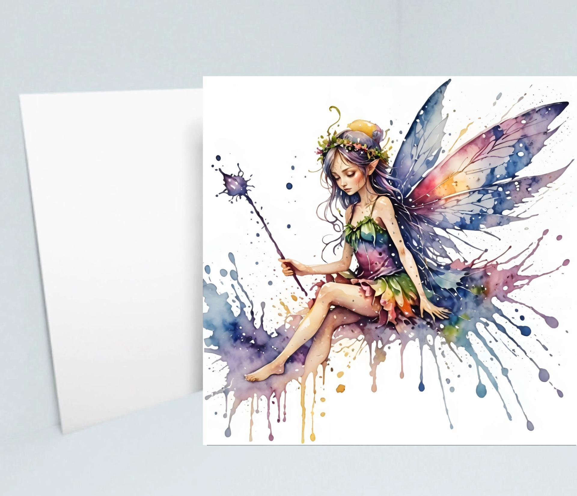 Fairy Greeting Cards, Set of 4 Designs, Bulk Pack of Cards