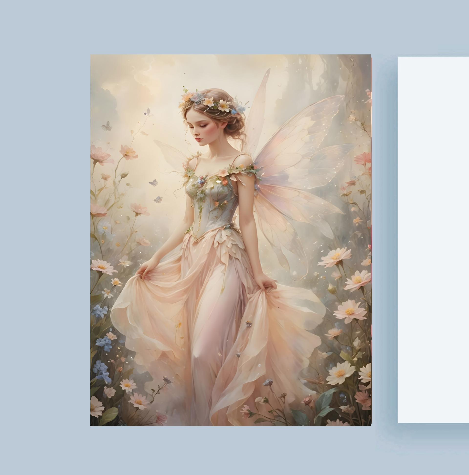 Fairy Greeting Cards, Set of 5 Designs, Bulk Pack of Cards