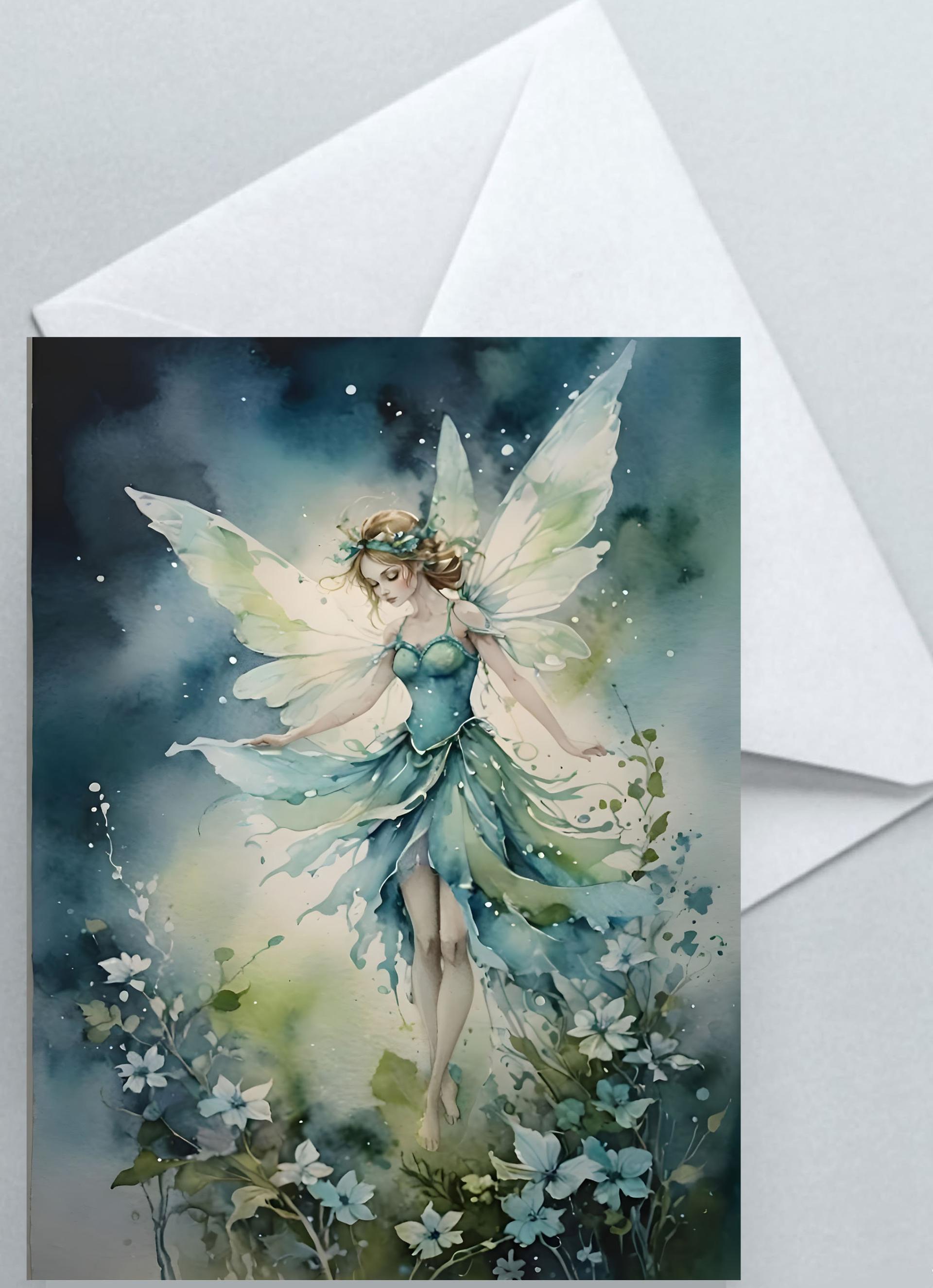 Fairy Greeting Cards, Set of 4 Designs, Bulk Pack of Cards