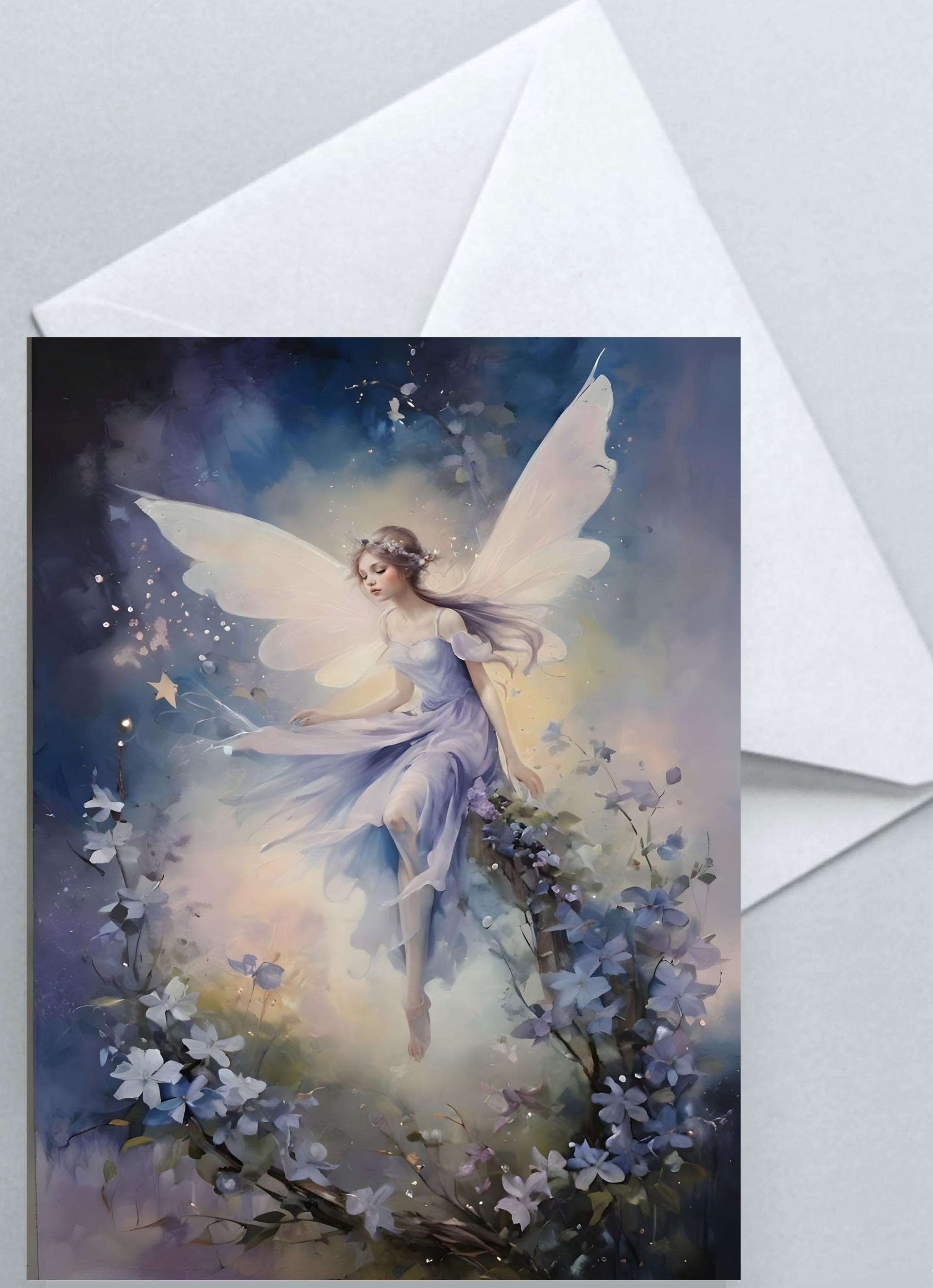 Fairy Greeting Cards, Set of 5 Designs, Bulk Pack of Cards