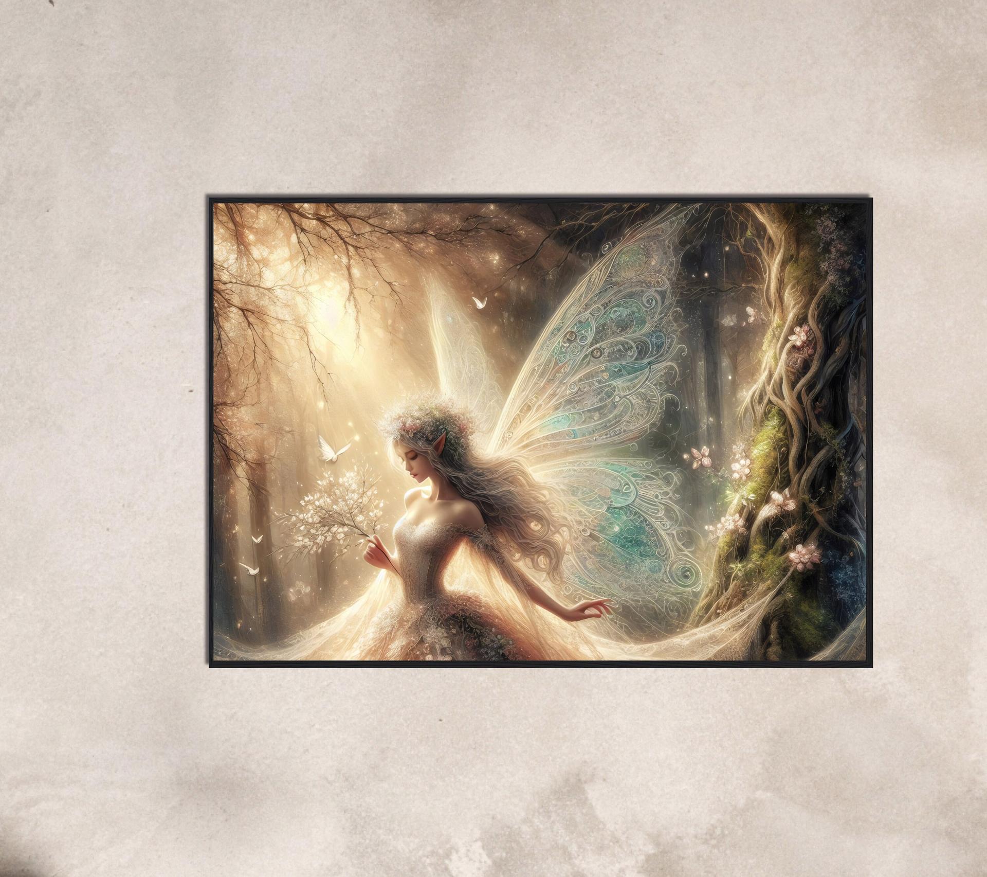 Fairy Print - Framed or Unframed - Original Art - Print on Paper