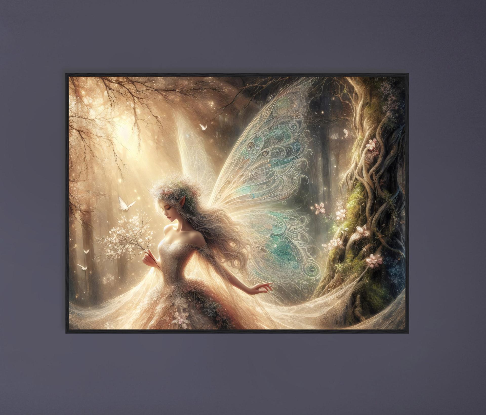 Fairy Print - Framed or Unframed - Original Art - Print on Paper