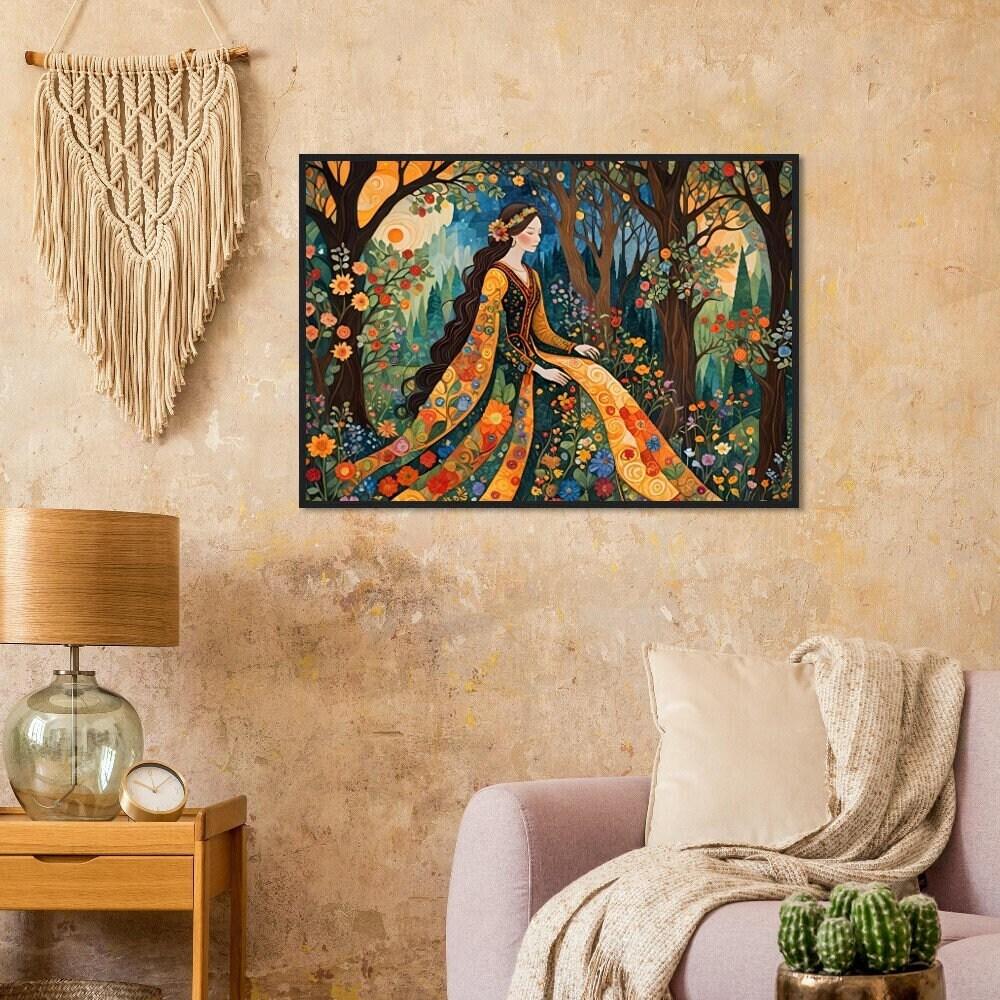 Floral Forest, Original Art, Print on Paper, Framed or Unframed