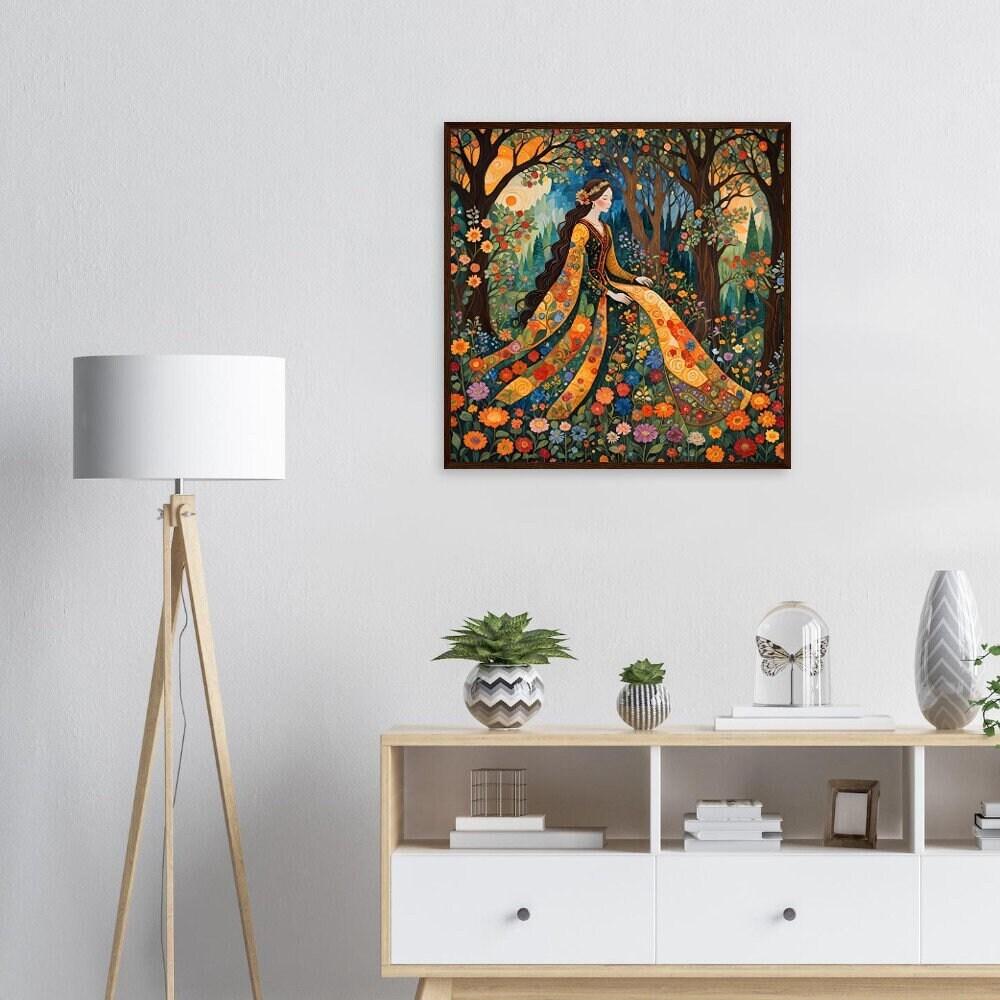 Floral Forest, Original Art, Print on Paper, Framed or Unframed