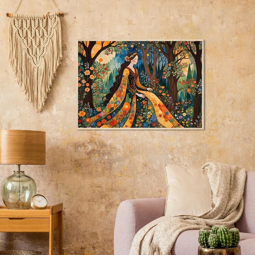 Floral Forest, Original Art, Print on Paper, Framed or Unframed