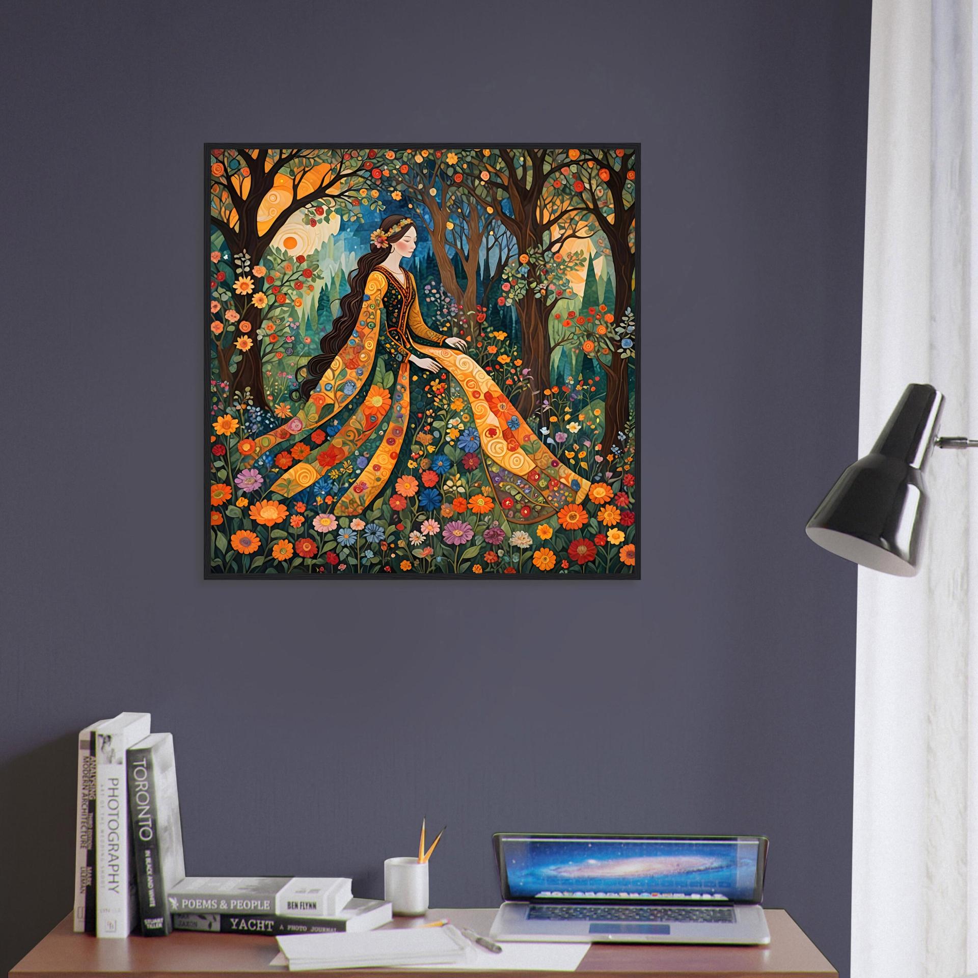 Floral Forest, Original Art, Print on Paper, Framed or Unframed
